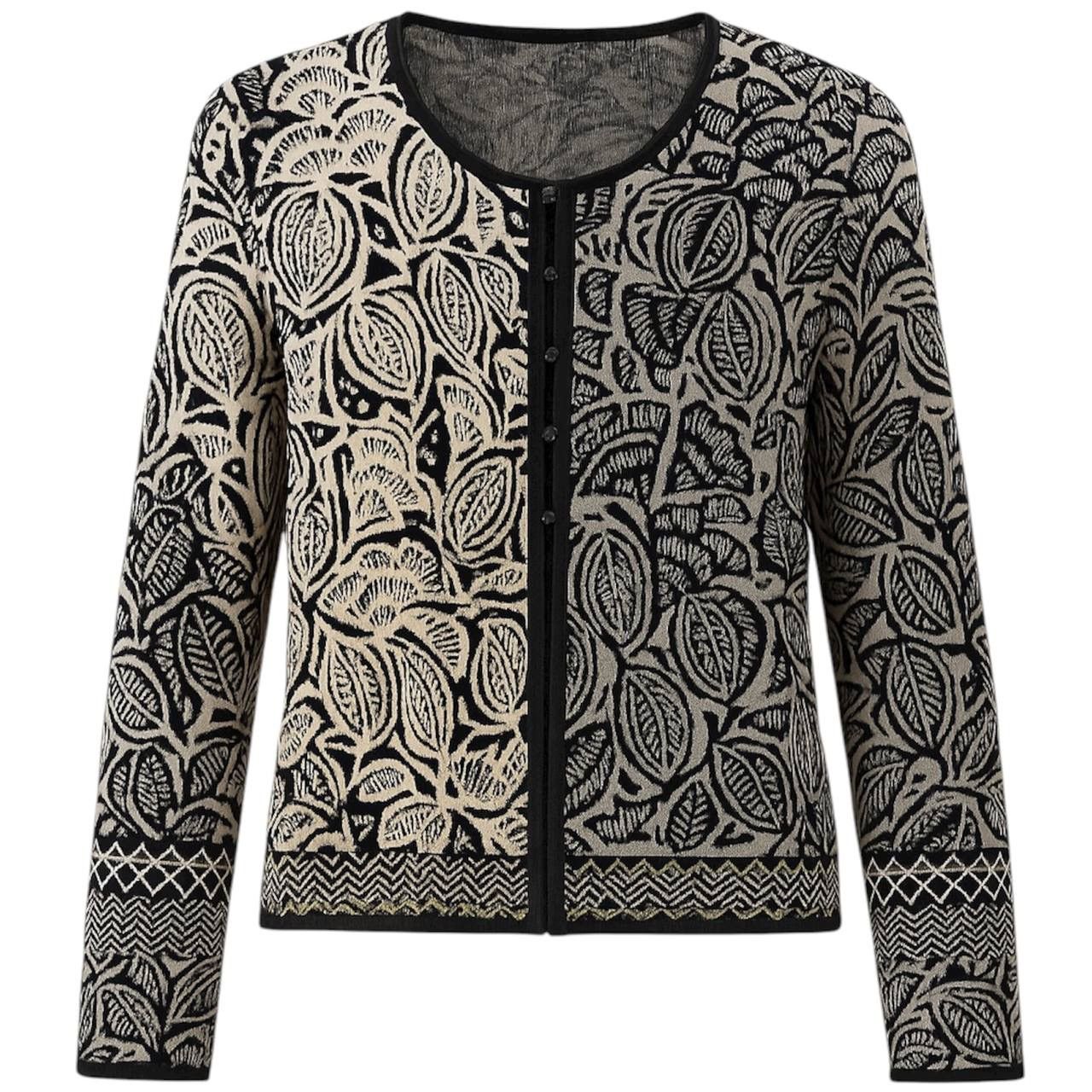 Gudrun Sjoden GUDRUN SJODEN ABSTRACT DESIGN FLOWERS BUTTON CARDIGANSWEATER Size XL / US 12-14 / IT 48-50 - 1 Thumbnail