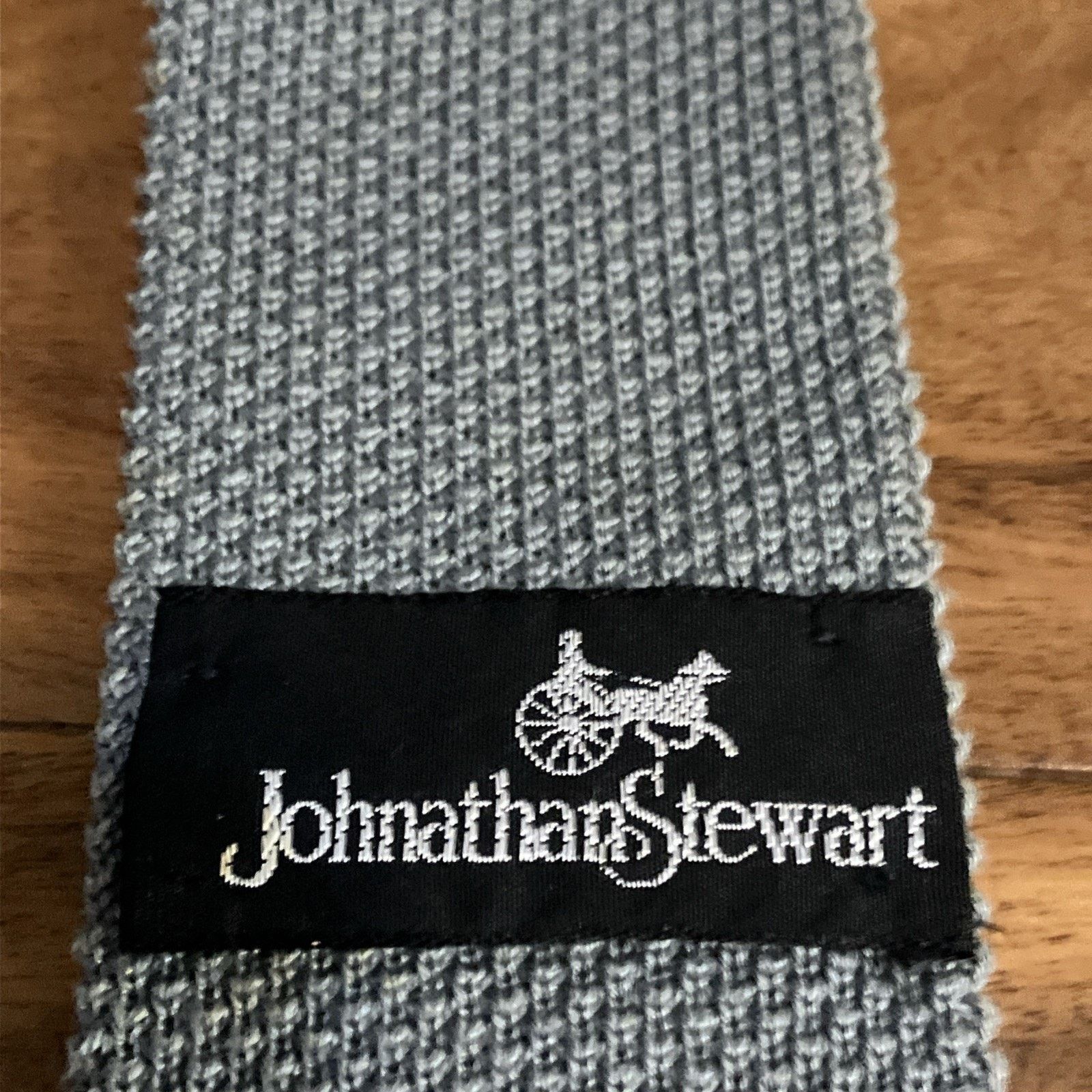 Other Vtg Knit Tie Square End Gray Chariot Emblem 1980s Academia Size ONE SIZE - 6 Thumbnail