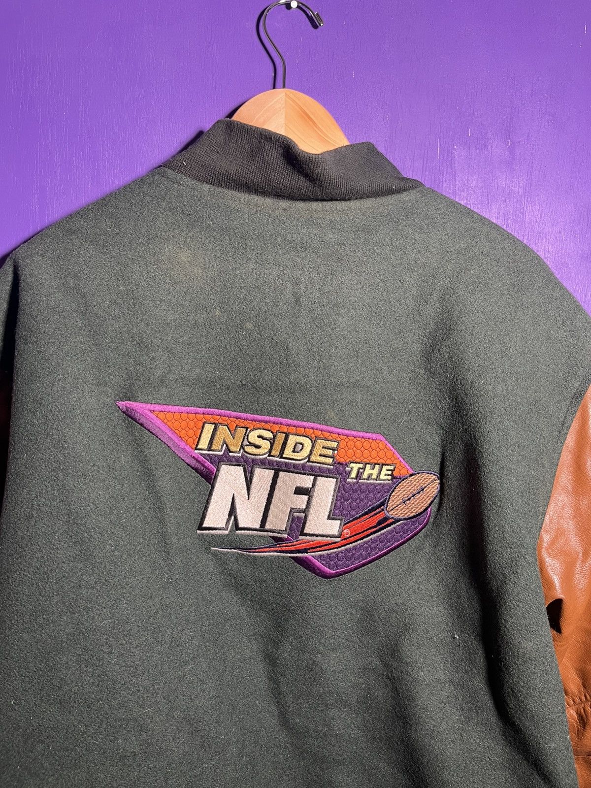 NFL × Vintage Vintage 90s HBO sports inside the NFL varsity jacket Size US L / EU 52-54 / 3 - 3 Thumbnail