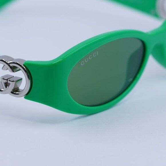 Gucci 🕶️ New Gucci GG1660S 005 Green Sunglasses Size ONE SIZE - 2 Thumbnail
