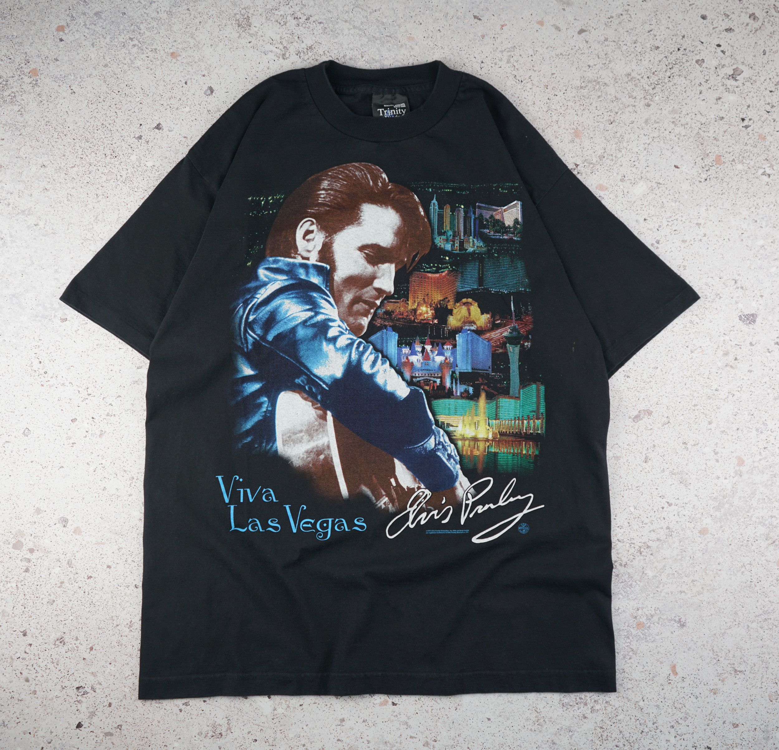 Band Tees × Vintage Vintage Elvis Presley Viva Las Vegas T Shirt Size US L / EU 52-54 / 3 - 1 Thumbnail