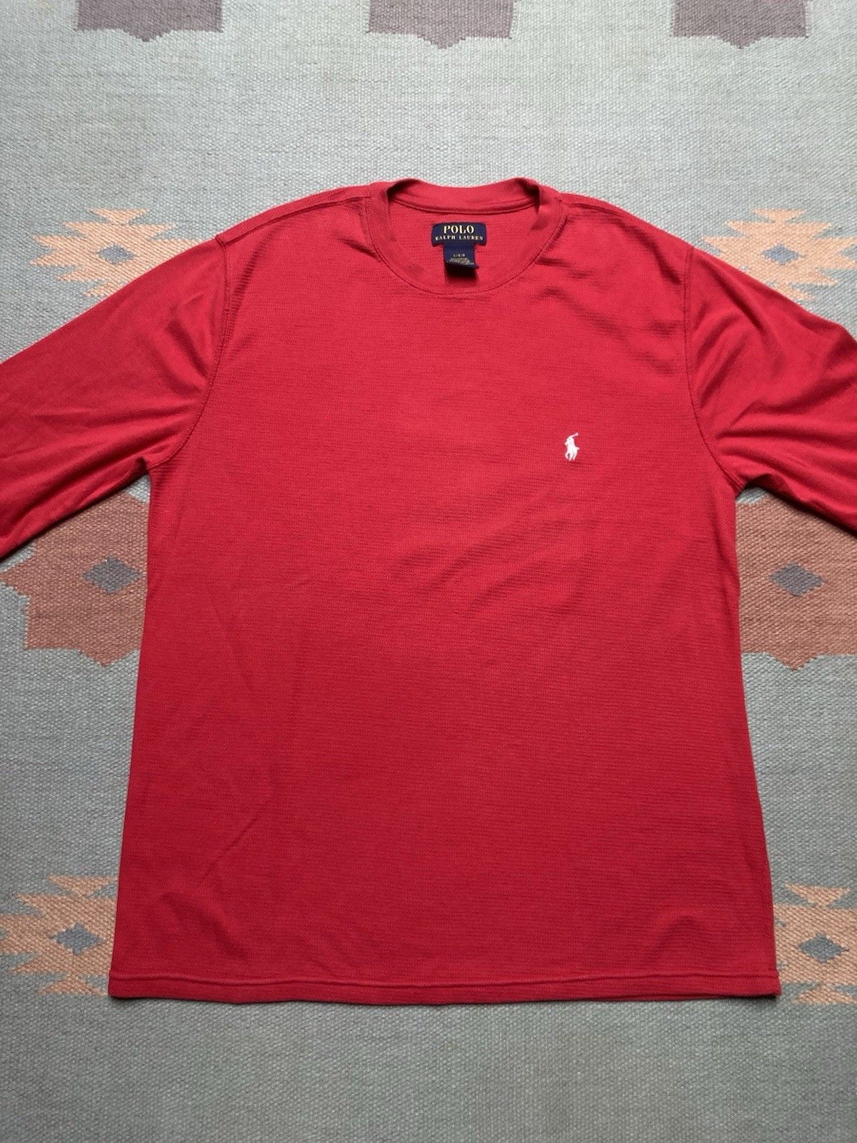 Polo Ralph Lauren Polo Ralph Lauren waffle knit thermal shirt crimson large Size US L / EU 52-54 / 3 - 2 Thumbnail