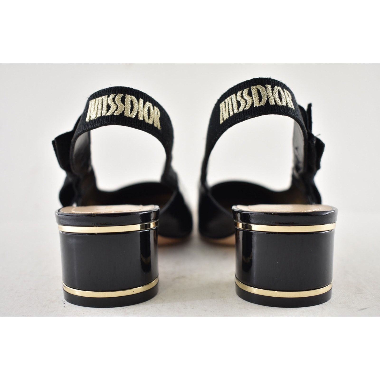 Dior Dior Miss Dior Paris Black Patent Bow Slingback Strap Size US 8.5 / IT 38.5 - 16 Thumbnail