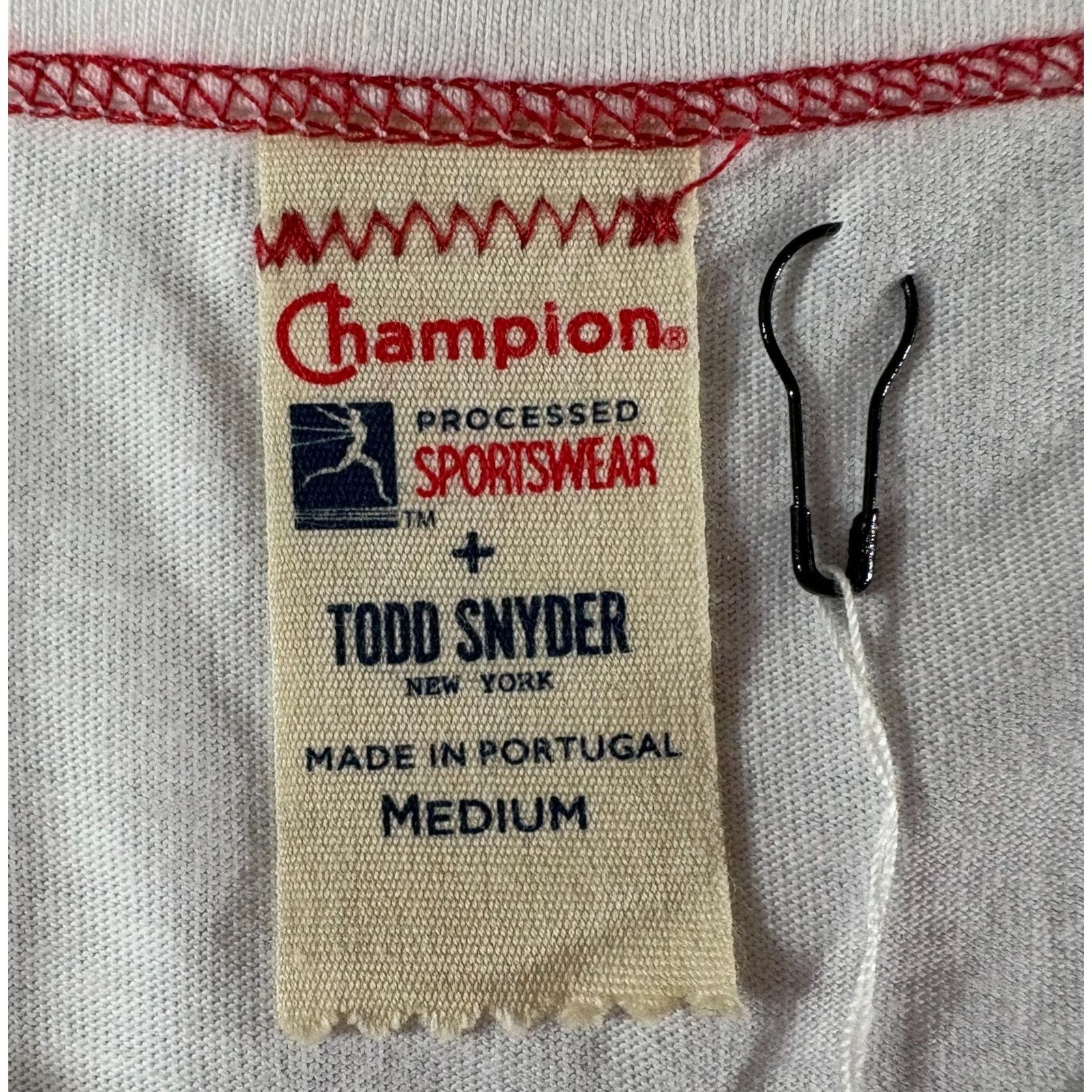 Champion CHAMPION x TODD SNYDER chest stripe Tee sz M color white Por Size US M / EU 48-50 / 2 - 2 Thumbnail