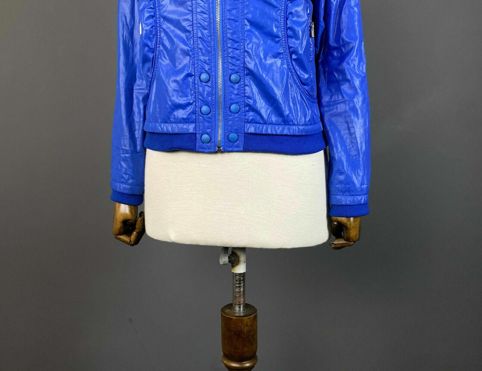Designer Ladies Max Mara Italy Blue Full Zip Jacket Size 4 Size S / US 4 / IT 40 - 3 Thumbnail