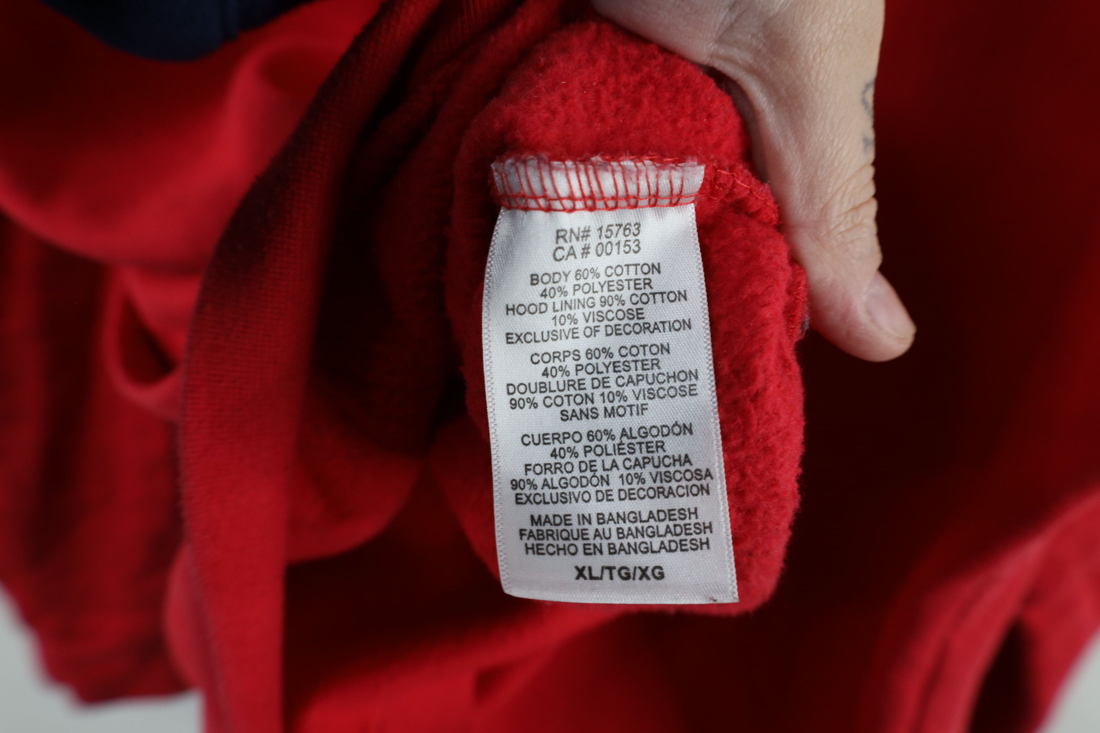 Champion × Vintage Vintage Champion Ohio State University Football Hoodie Red Size US XL / EU 56 / 4 - 17 Thumbnail