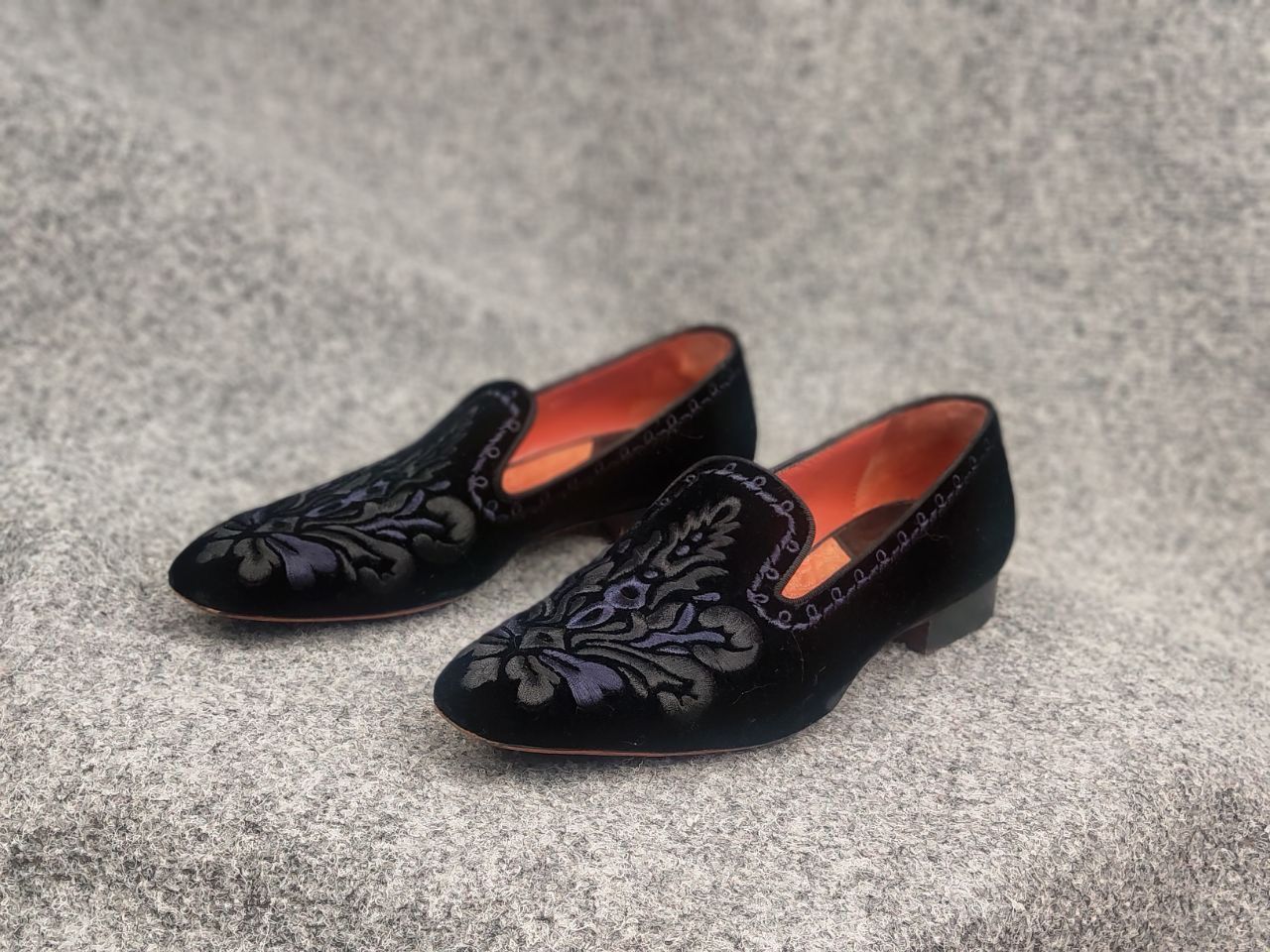 Santoni Santoni Italy Design Velvet SlipOn Casual Dress Loafer Shoes Size US 7 / EU 40 - 17 Thumbnail