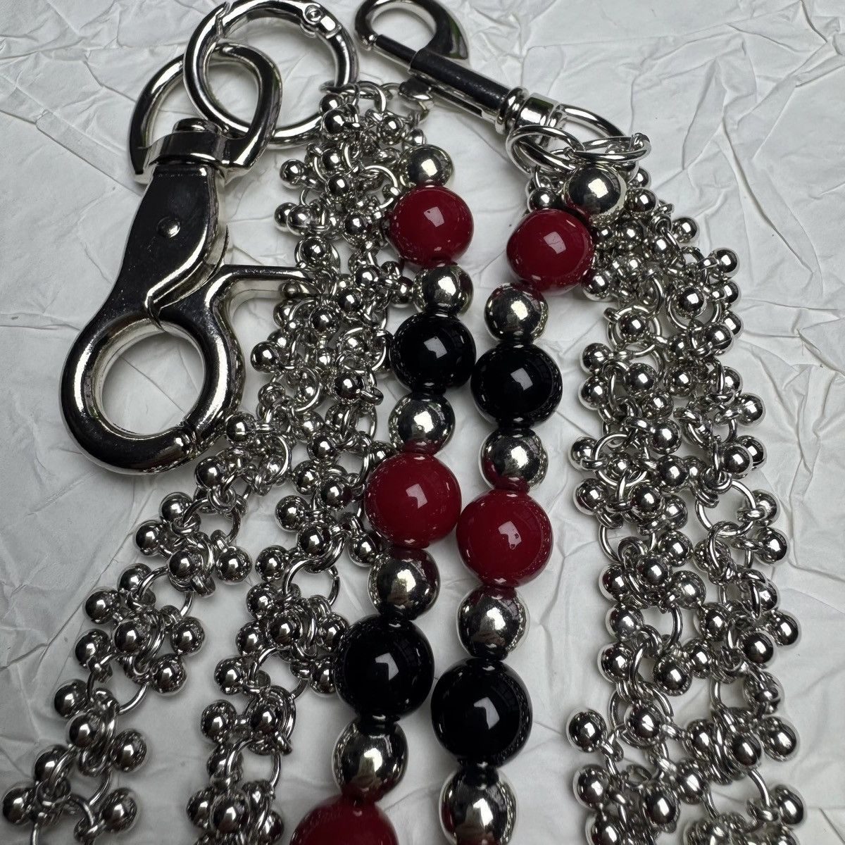 Jewelry Red Agate Stone Beads Pant Waist Chain Size ONE SIZE - 4 Thumbnail