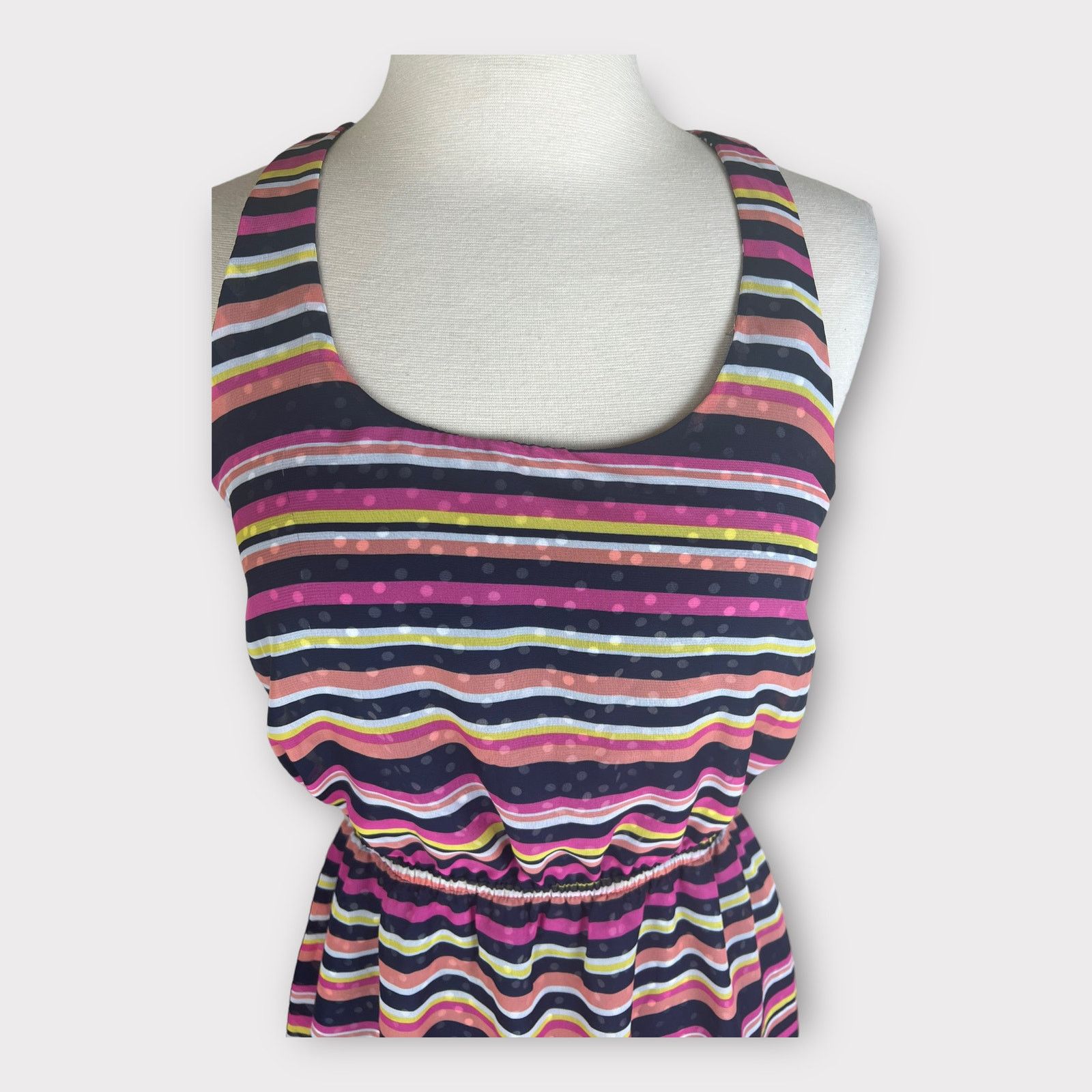 Macys Eyeshadow | Striped Polka Dot Sundress | Medium Size M / US 6-8 / IT 42-44 - 4 Thumbnail