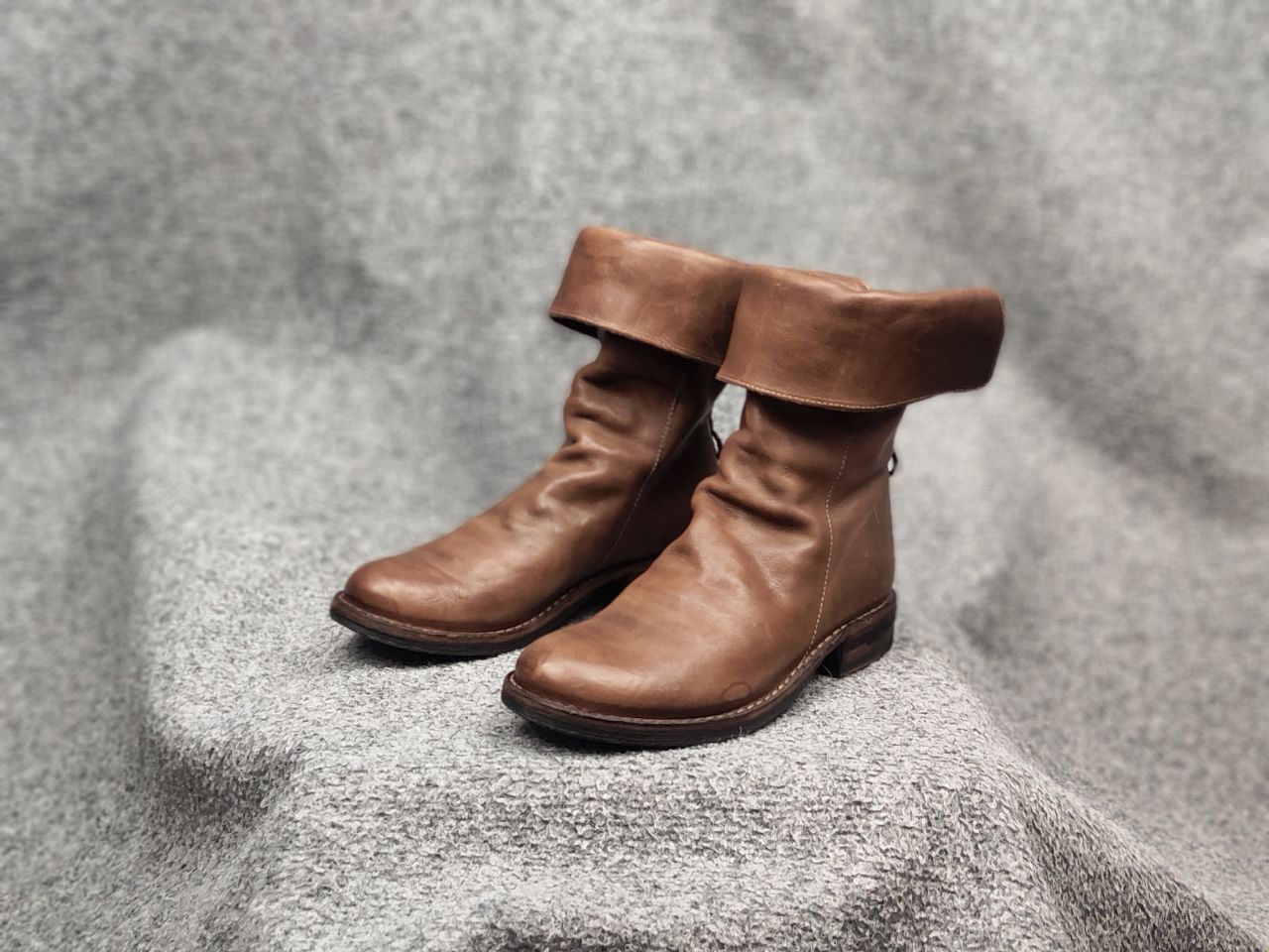 Fiorentini + Baker Fiorentini + Baker Design Ella Brown Leather Ankle Zip Boots Size US 5 / IT 35 - 7 Thumbnail