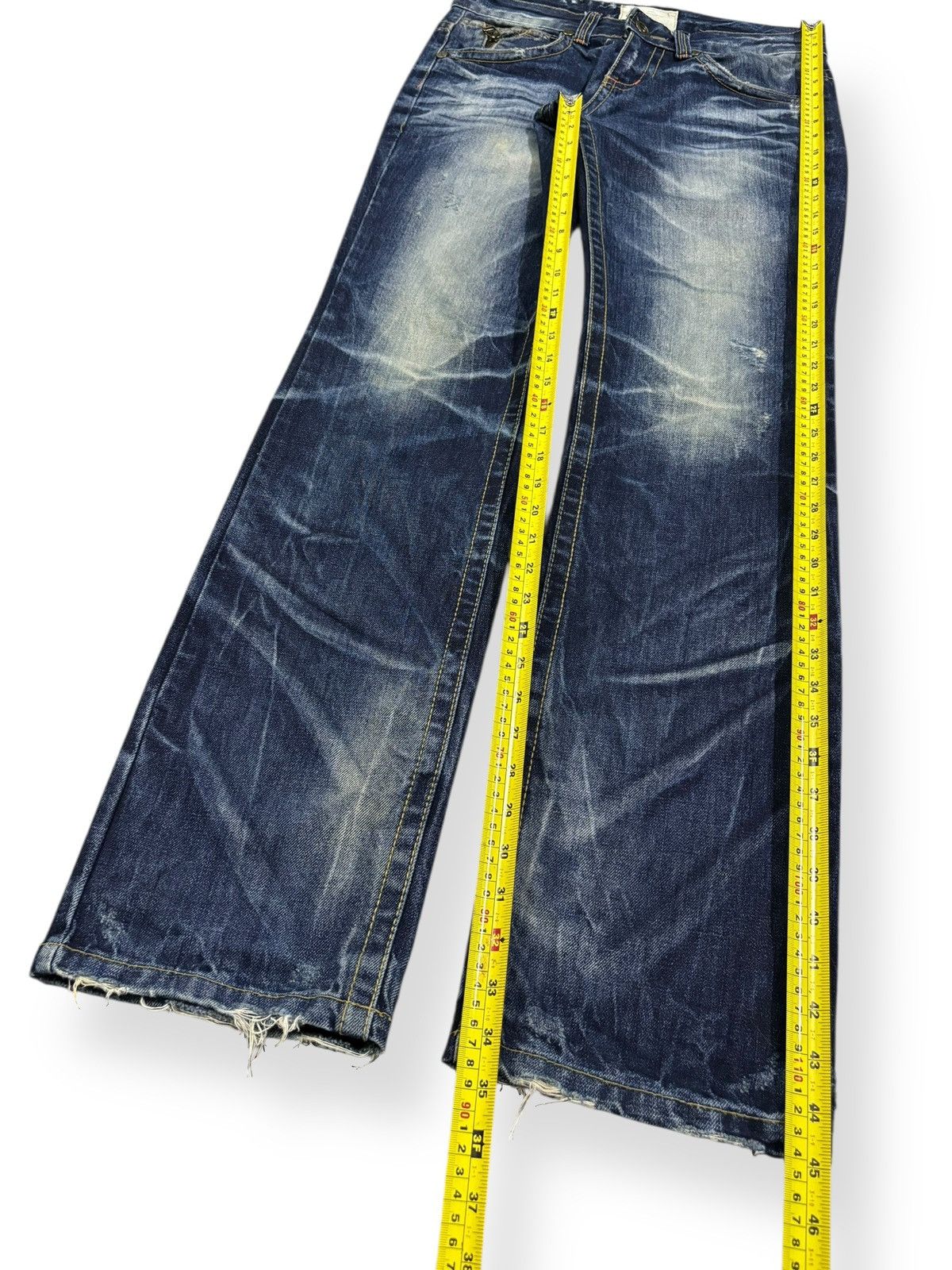 If Six Was Nine Vintage Japanese Brand Lolita Whiskers Distressed Punk Jeans Size US 32 / EU 48 - 14 Thumbnail