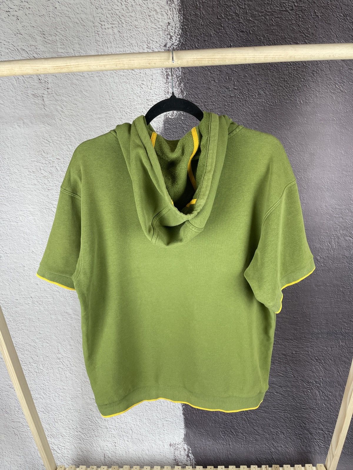 Nike × Vintage Nike vintage y2k green big logo short sleeve hoodie swoosh Size US M / EU 48-50 / 2 - 11 Thumbnail