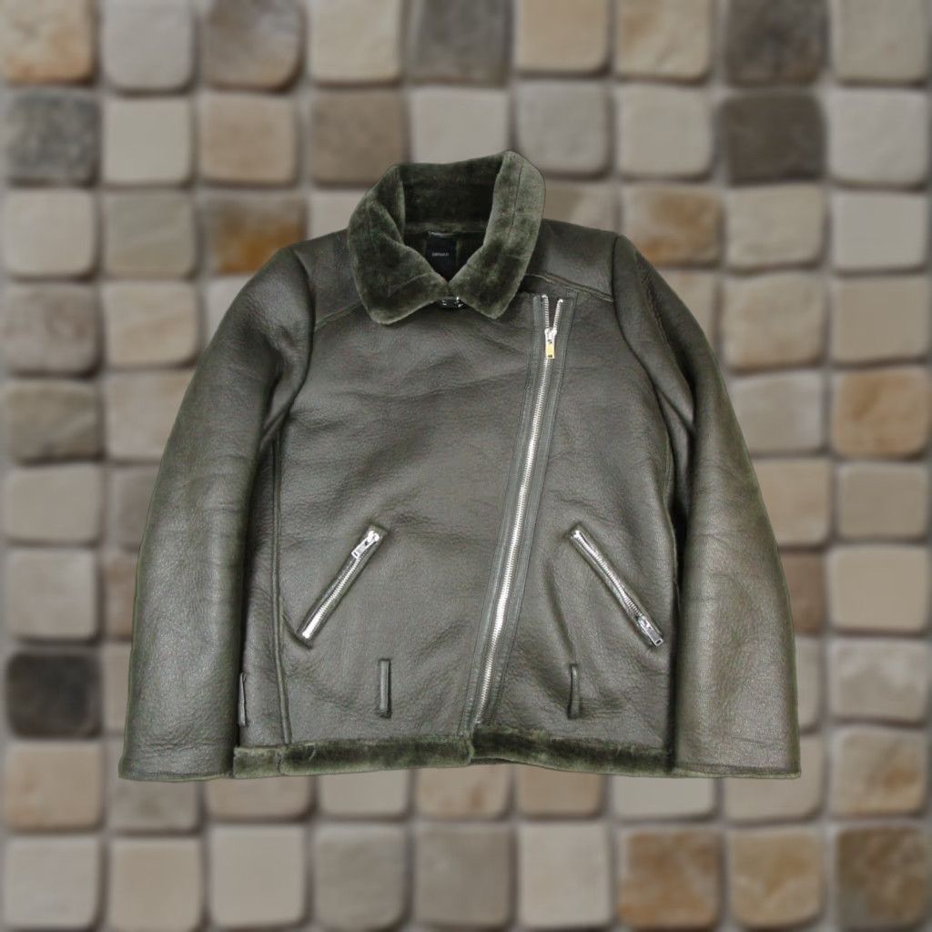 Forever 21 FOREVER 21 Jacket Womens Large Brown Aviator Faux Fur Leather Bomber Jacket Body Size L / US 10 / IT 46 - 1 Thumbnail