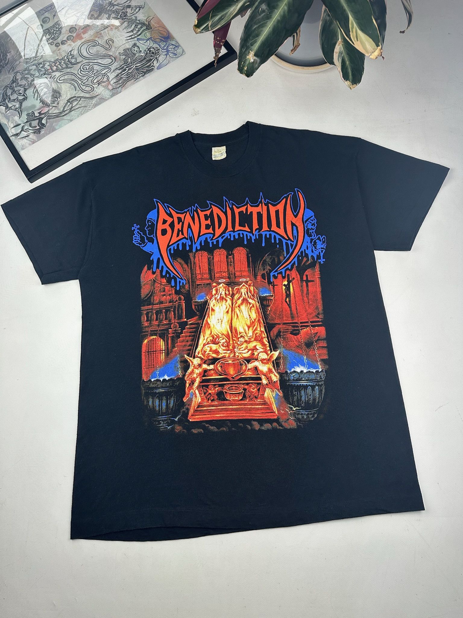 Band Tees Vintage Benediction Death Thrash Metal Rock Band Tee Size US XL / EU 56 / 4 - 1 Thumbnail