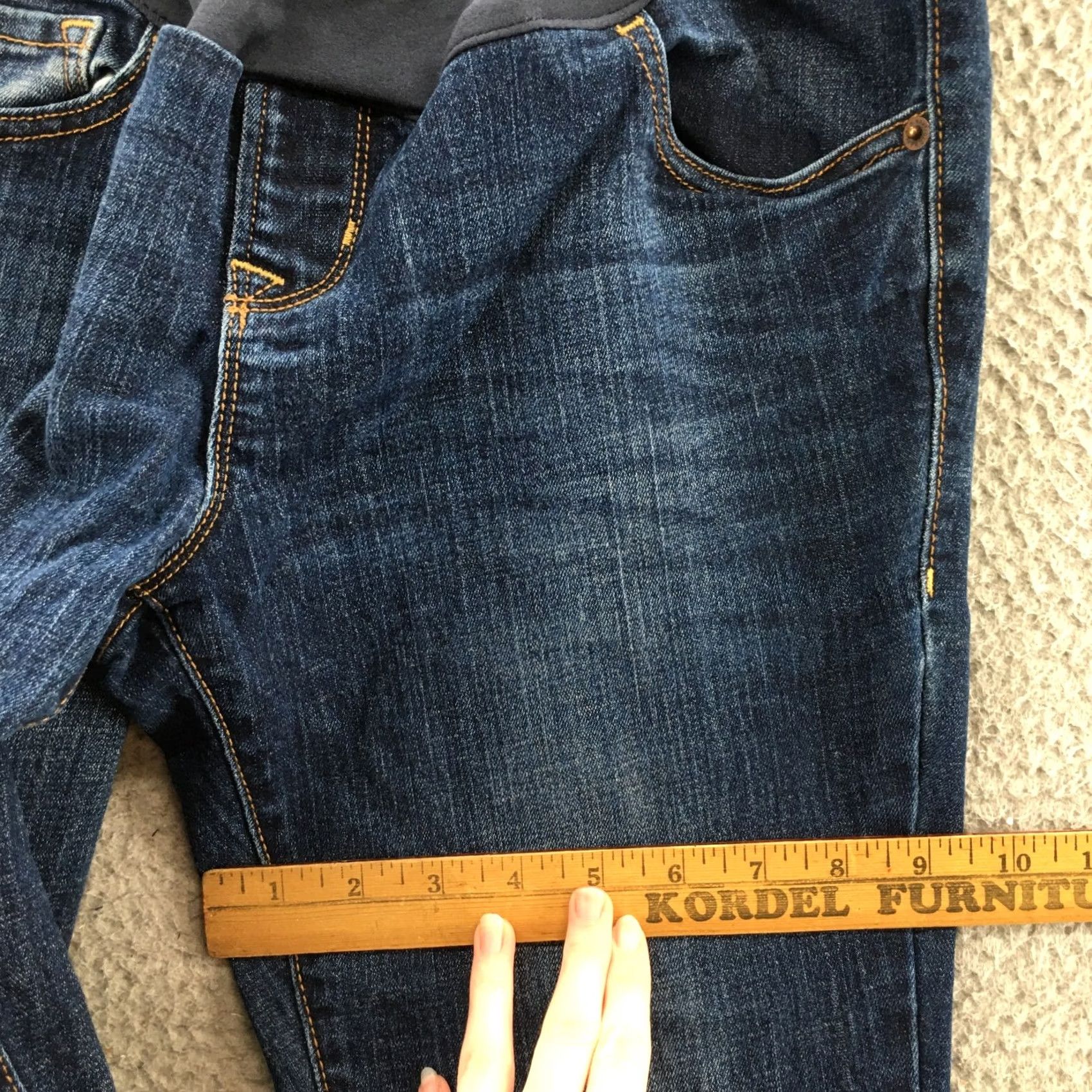 Old Navy Old Navy Maternity Skinny Jeans Womens 10 Blue Denim Full Low Rise Zip Fly Jeans Size 32" / US 10 / IT 46 - 7 Thumbnail