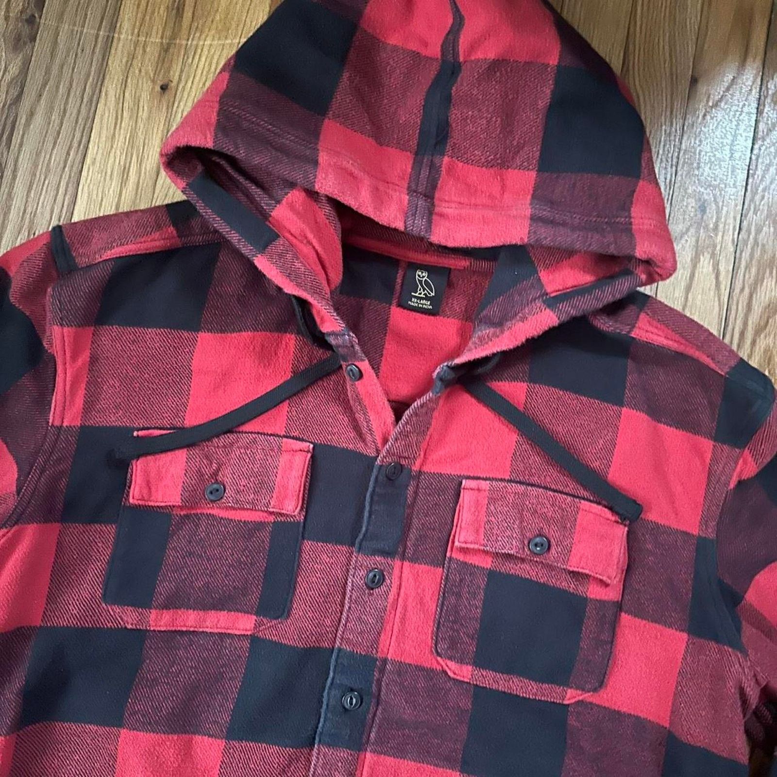October's Very Own OVO Octobers Very Own Hooded Flannel Shirt Drake Hip Hop 2XL Size US XXL / EU 58 / 5 - 3 Thumbnail
