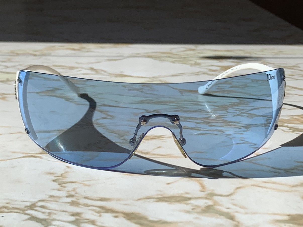 Dior RARE DIOR SKI 6 BLUE/WHITE SUNGLASSES Size ONE SIZE - 3 Thumbnail