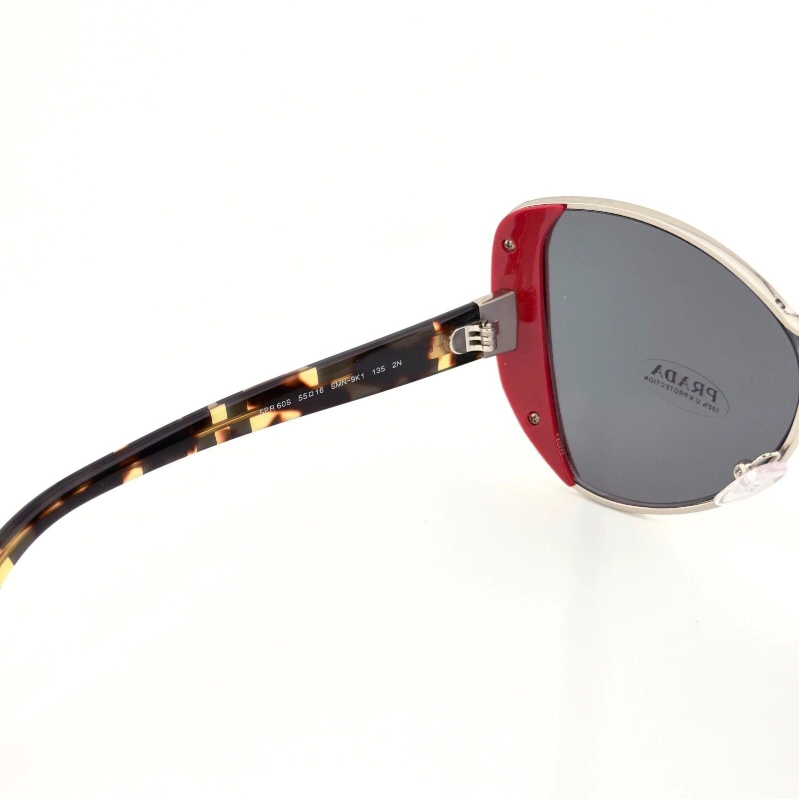 Prada PRADA PR60SS 60S MOD Geometric Red Silver Metal Havana Size ONE SIZE - 7 Thumbnail