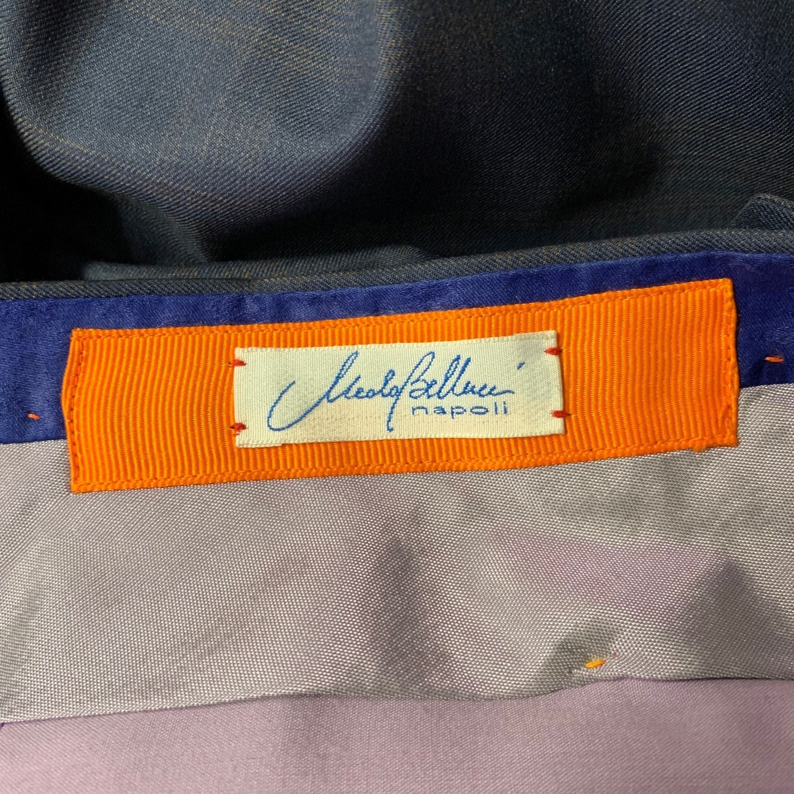 Other MEOLA BELLUCCI Napoli 36 Navy Plaid Wool Blend Dress Pants Size US 36 / EU 52 - 4 Thumbnail