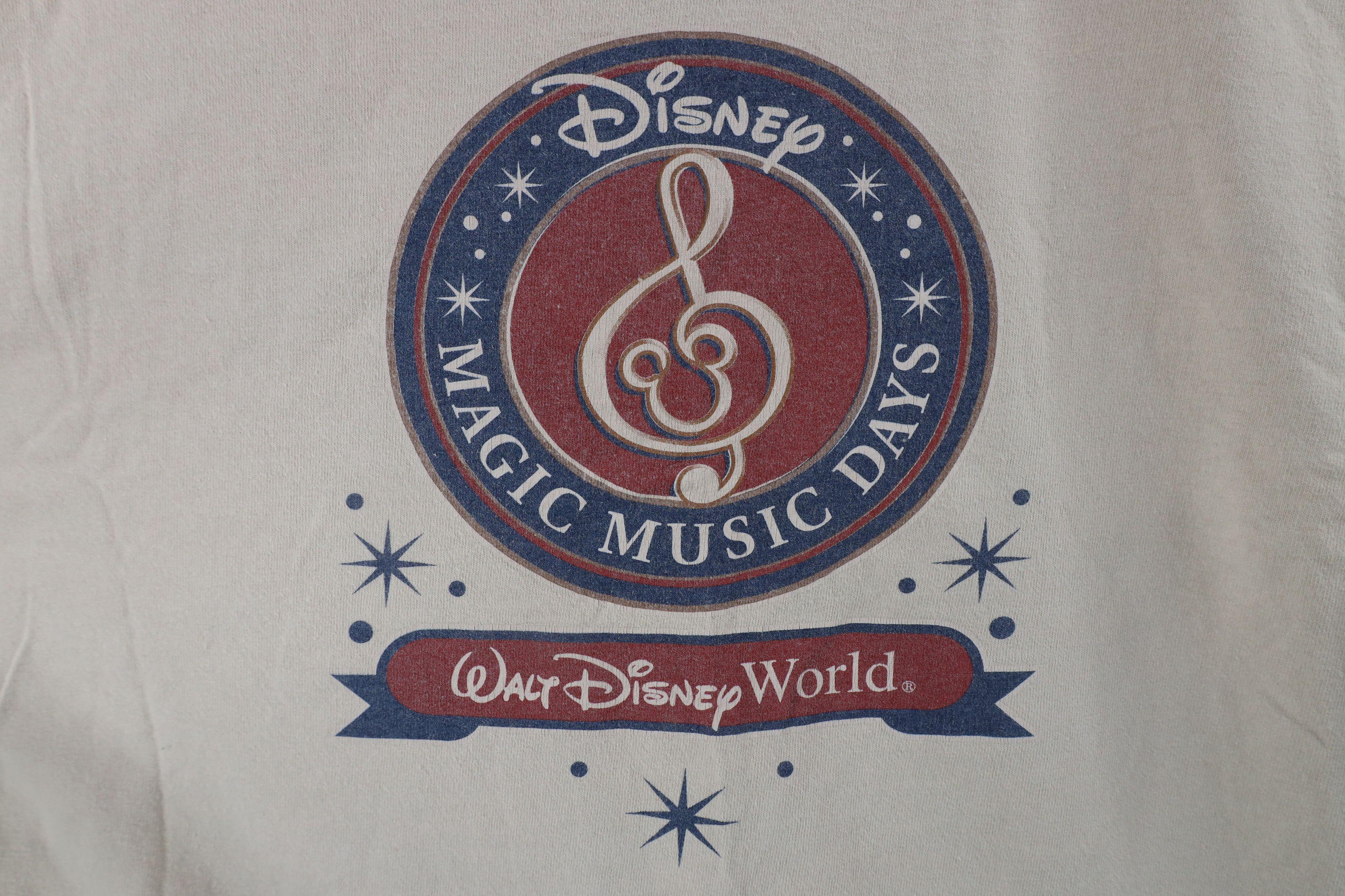 Disney × Vintage Vintage 90s Walt Disney World Magic Music Days T-Shirt Beige Size US XL / EU 56 / 4 - 4 Thumbnail