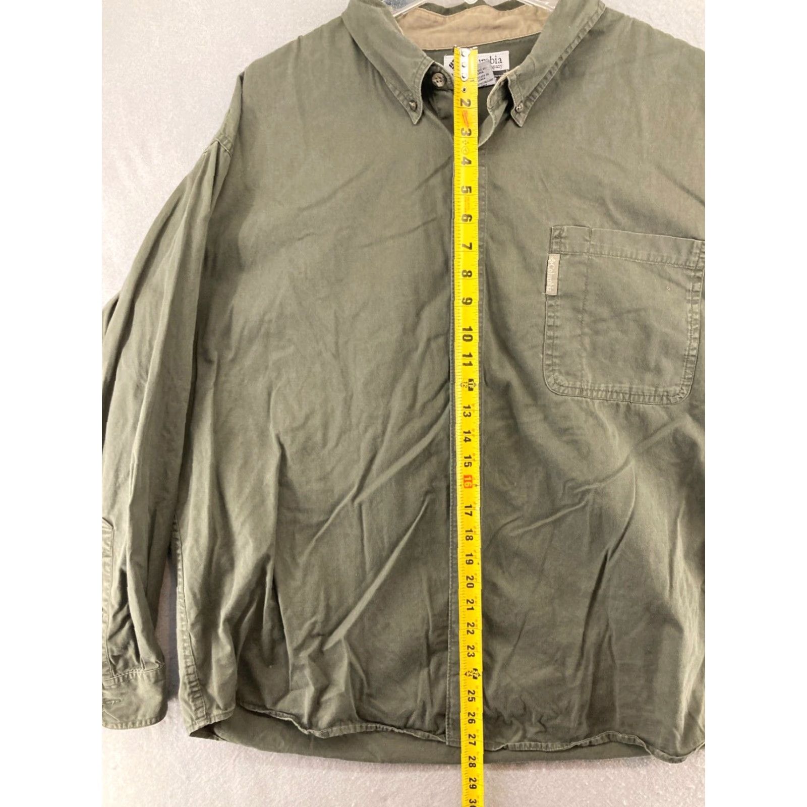 Vintage Columbia Mens Shirt 2XL Green Outdoor Hiking Button-Up Long Sleeve Cotton - Shirt - Men - 2XL - Green - Outdoor - Columbia Size US XXL / EU 58 / 5 - 3 Thumbnail