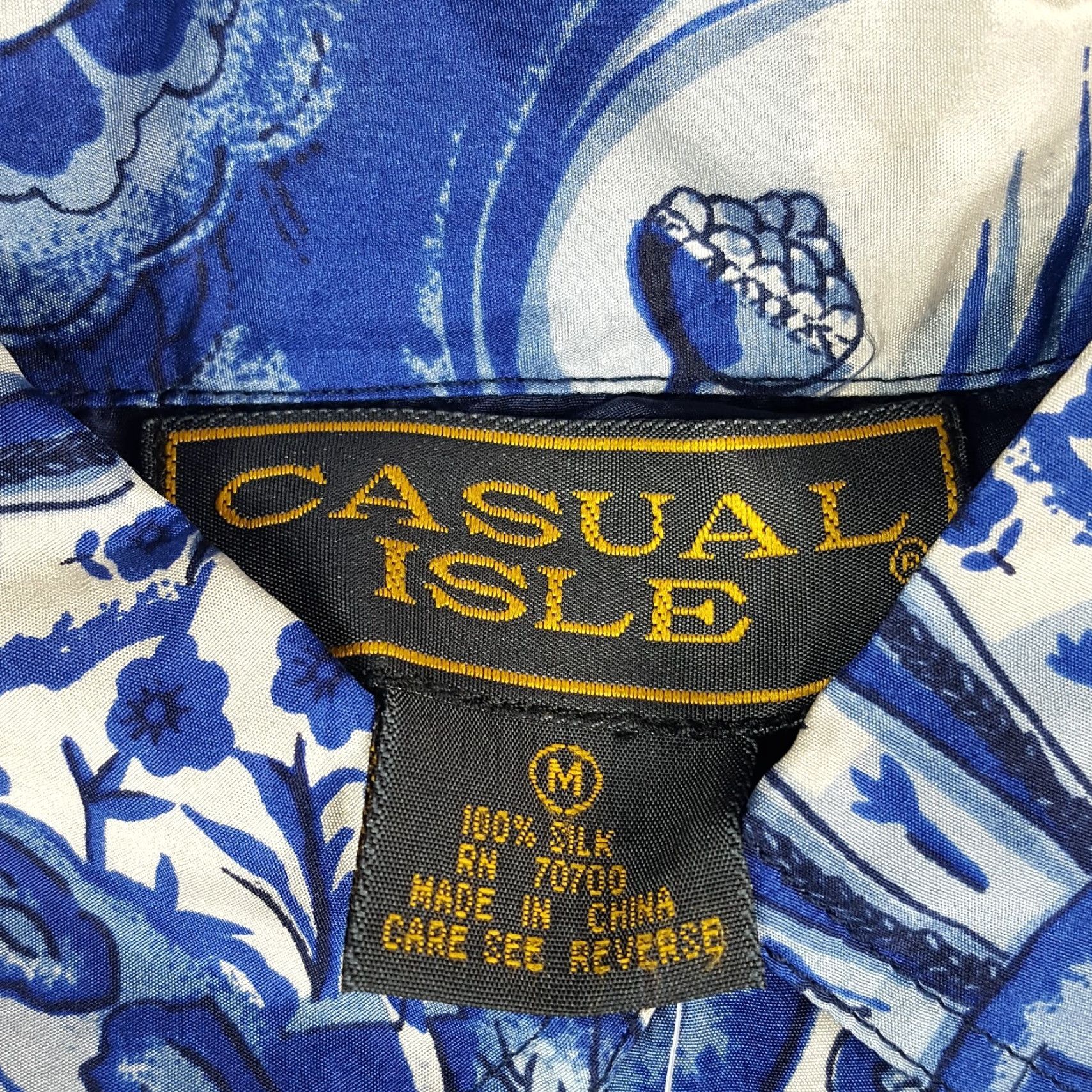 Vintage Vintage 80s 100% Silk Preppy Circle Art Size M Button Up Collar Shirt Top Blouse Size M / US 6-8 / IT 42-44 - 5 Thumbnail