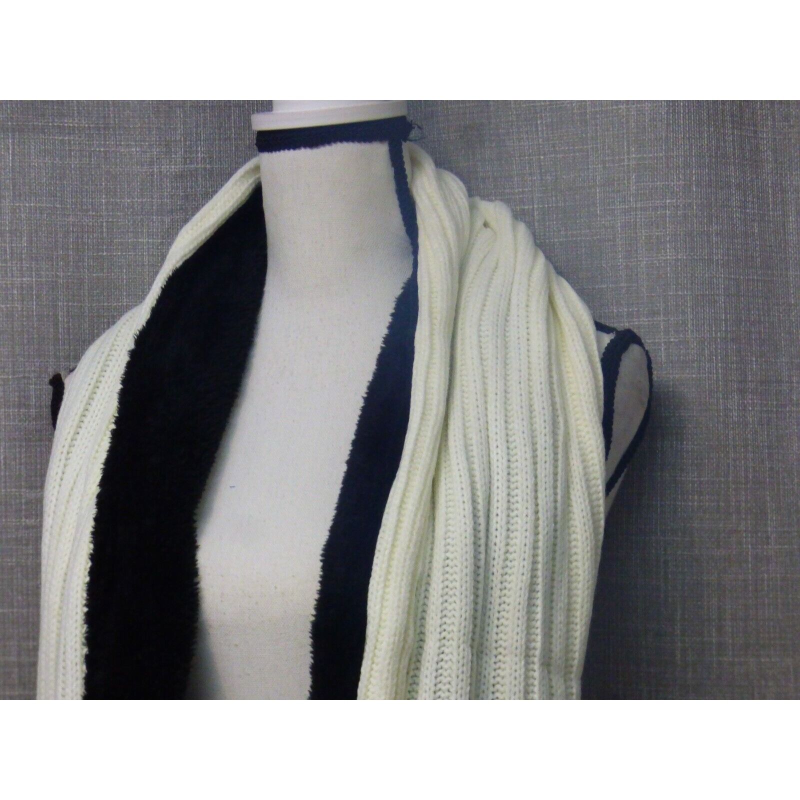 DKNY KNY Fleece-Lined Knit Infinity Scarf, Cream Size ONE SIZE - 10 Thumbnail