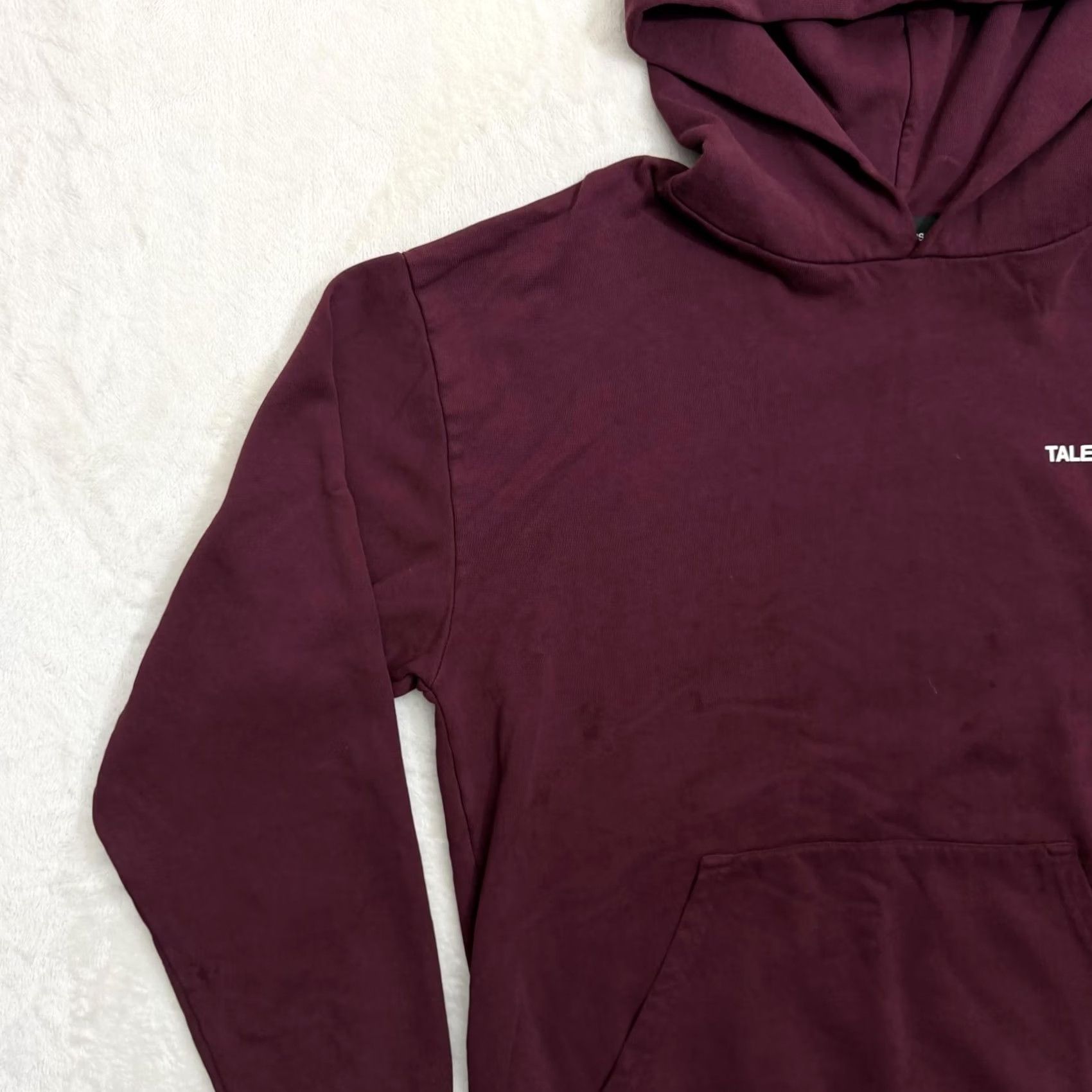Talentless Talentless Hoodie Mens Large Burgundy Fleece Pullover Logo Pocket Crew Neck Winter Size US L / EU 52-54 / 3 - 5 Thumbnail