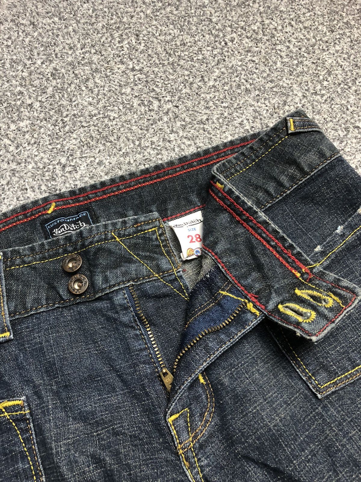 Japanese Brand × Vintage × Von Dutch Vintage Kustommade Von Dutch Flare Jeans Size 30" / US 8 / IT 44 - 7 Thumbnail