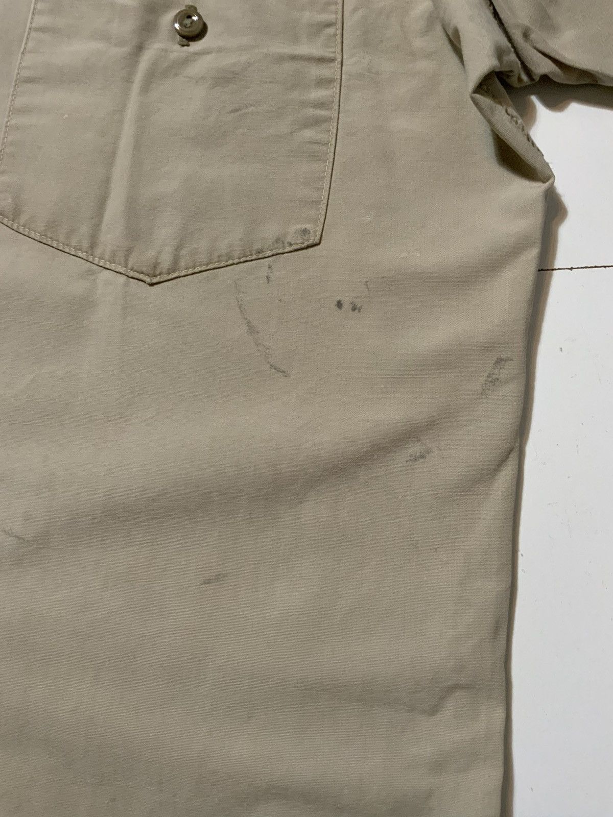 Vintage Vintage 70s 80s M-SS Union Made Khaki Safari Workwear Shirt Size US M / EU 48-50 / 2 - 7 Thumbnail