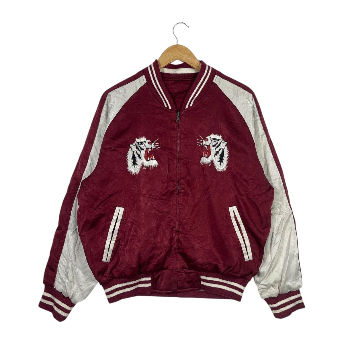 Japanese Brand Vintage Japanese Sukajan Souvenir Jacket Tiger Embroidery Size US M / EU 48-50 / 2 - 1 Thumbnail