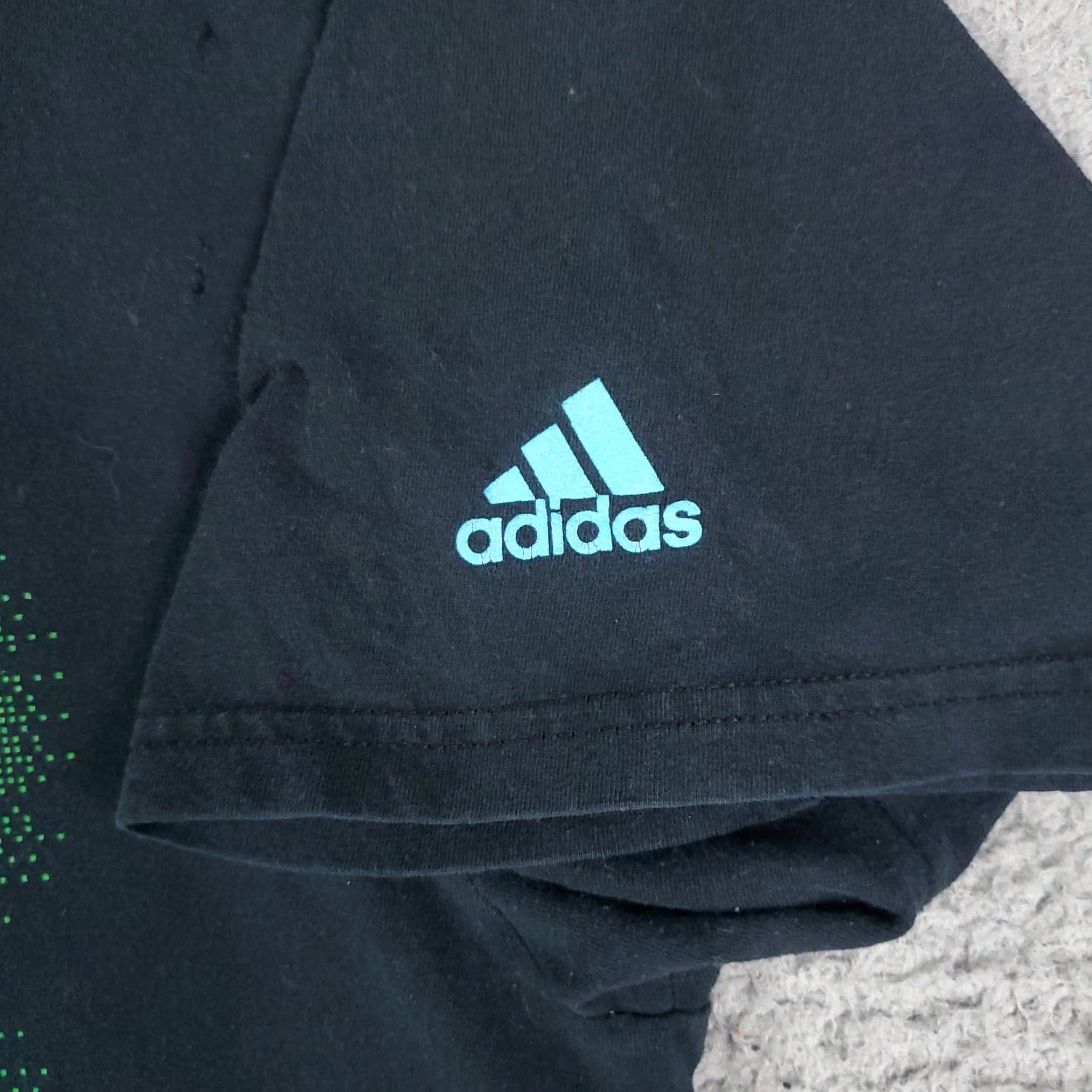 Adidas ADIDAS T-Shirt Mens Large Black Logo Casual Short Sleeve Adult Regular Fit Size US L / EU 52-54 / 3 - 4 Thumbnail