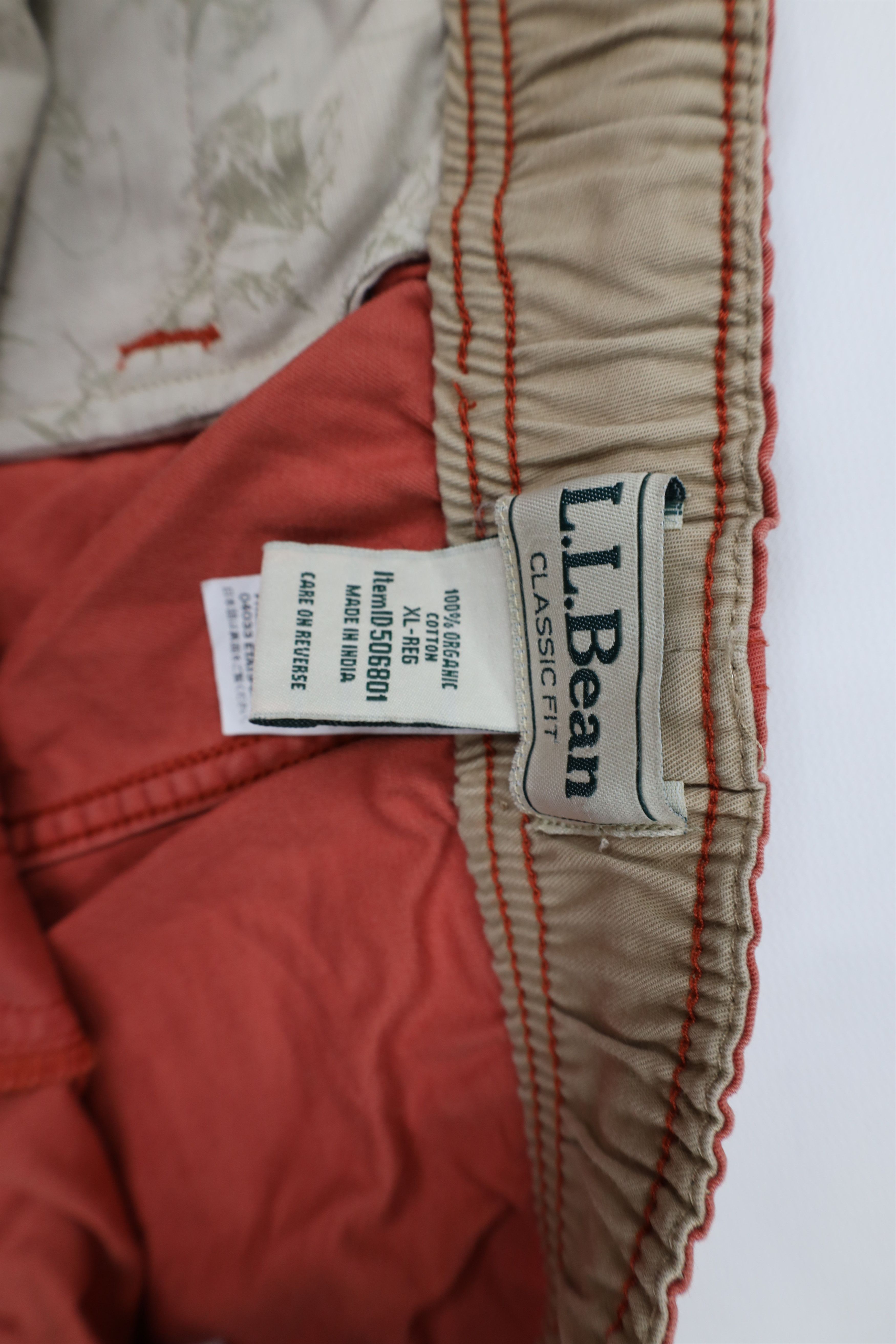 L.L. Bean Vintage LL Bean Blank Organic Cotton Above Knee Shorts Red Size US 36 / EU 52 - 7 Thumbnail
