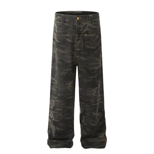 Jean American contrast camouflage loose straight-leg work jeans Size US 32 / EU 48 - 1 Thumbnail