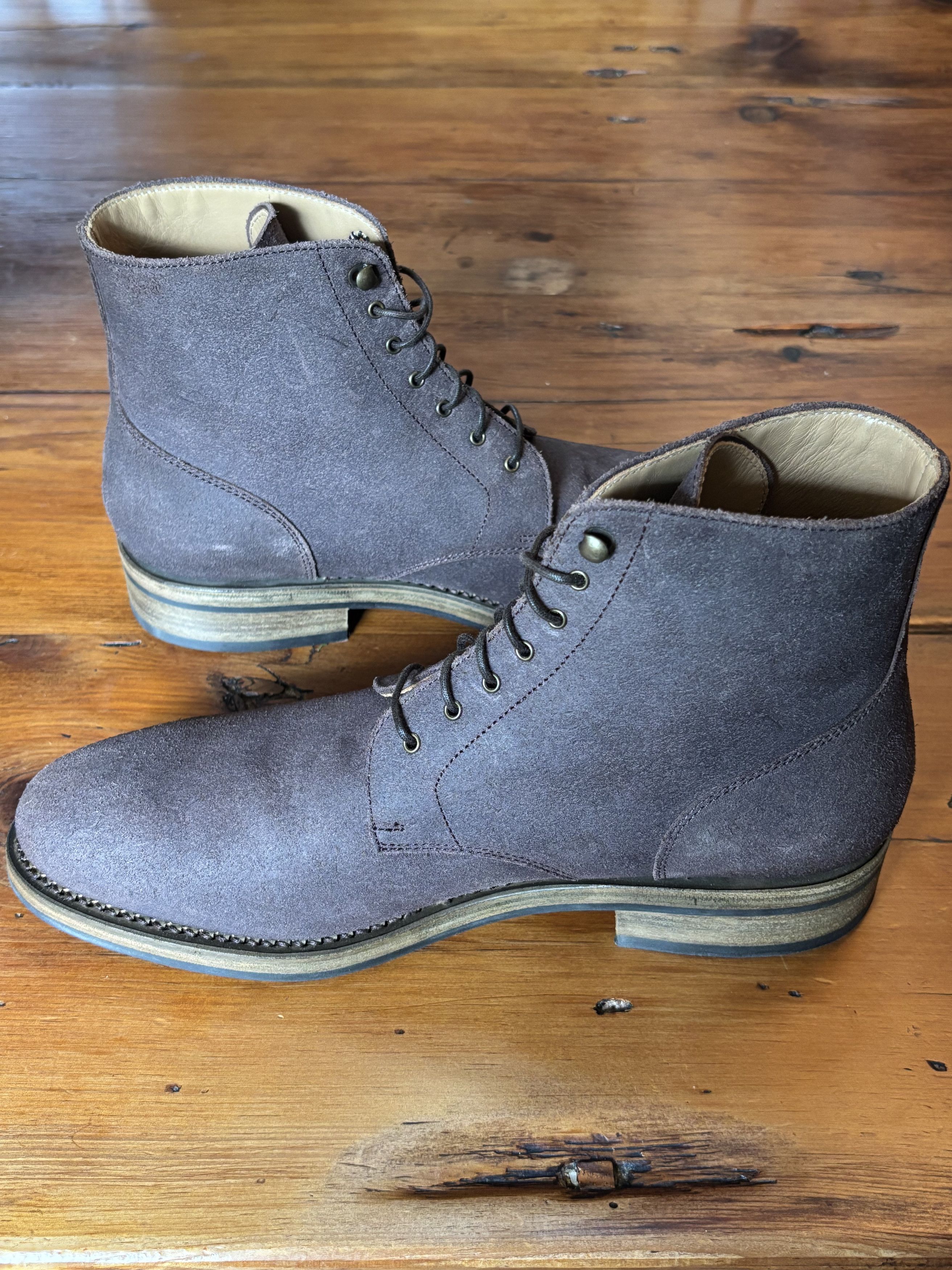 Rider Boot Co. Dundalk 2 Leather Boot - 'Reverso' Veg Tan Reverse Calf Size US 8 / EU 41 - 6 Thumbnail