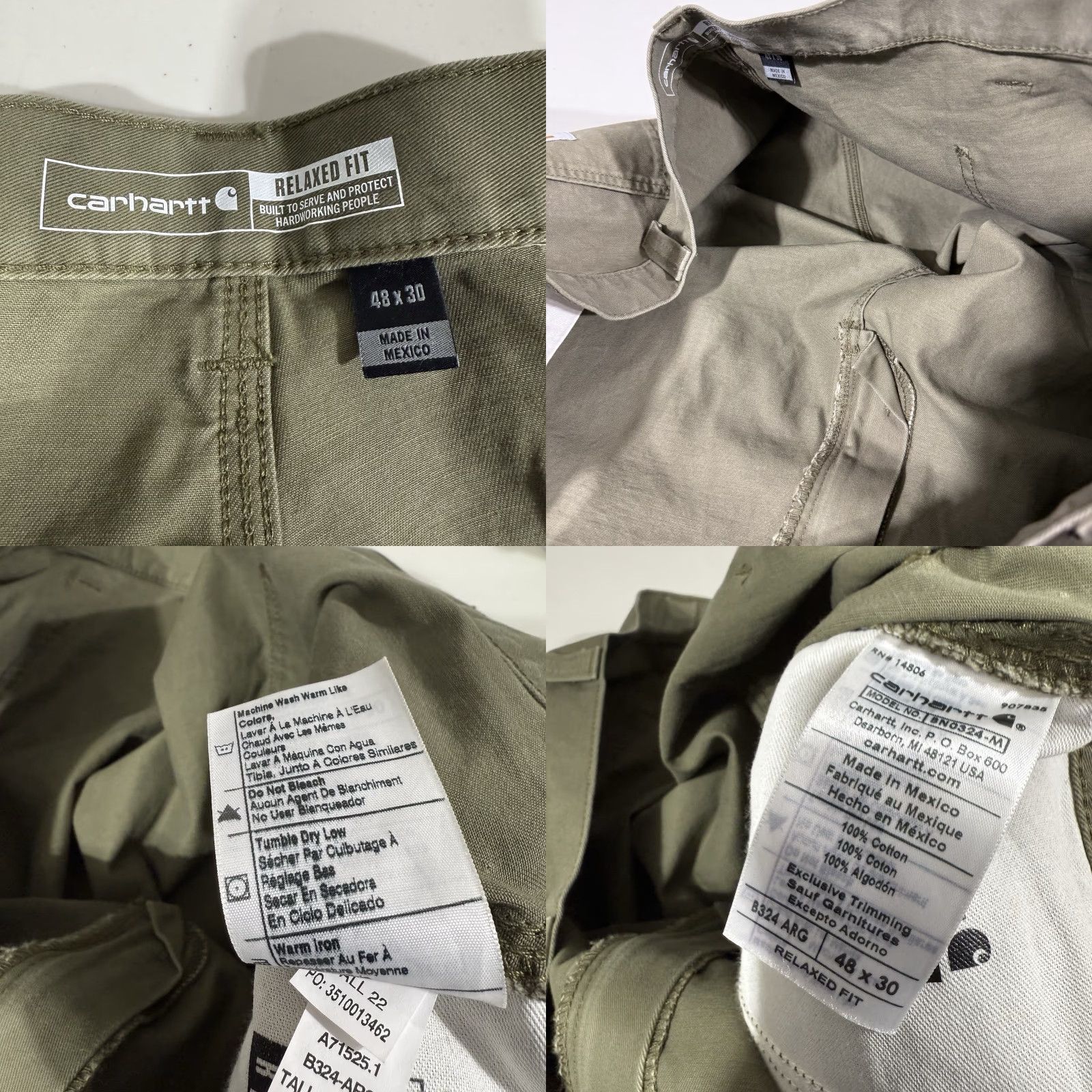 Carhartt Carhartt Pants Mens 48x30 Washed Duck Work Relaxed Fit Pant Green Workwear B324 Pants Mens Size 48 Big & Tall Green Carpenter Vintage Size US 32 / EU 48 - 8 Thumbnail