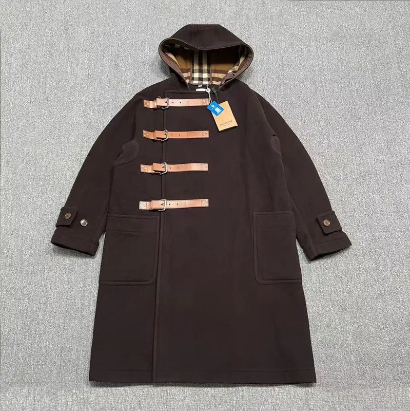 Burberry Burberry Men's Long Brown Coat with Hood Size US XL / EU 56 / 4 - 1 Thumbnail