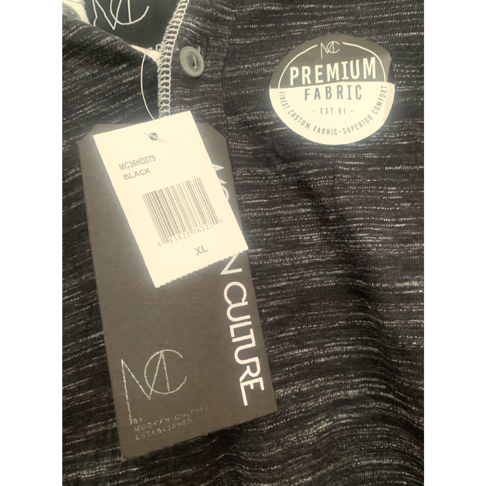 Vintage VINTAGE? No - (excluded) Modern Culture Hoodie Shirt Long Sleeve XL Gray Mens Pullover Hooded All Seasons Button Cotton Size US XL / EU 56 / 4 - 3 Thumbnail