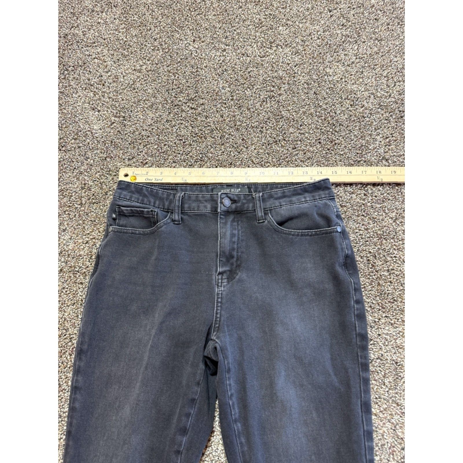 Denime Judy Blue Jeans Women's Size 5 Skinny Denim Stretch 5-Pocket Zip Mid Rise Charcoal Blue Gray Slim Regular Machine Washable Size 27" / US 4 / IT 40 - 7 Thumbnail