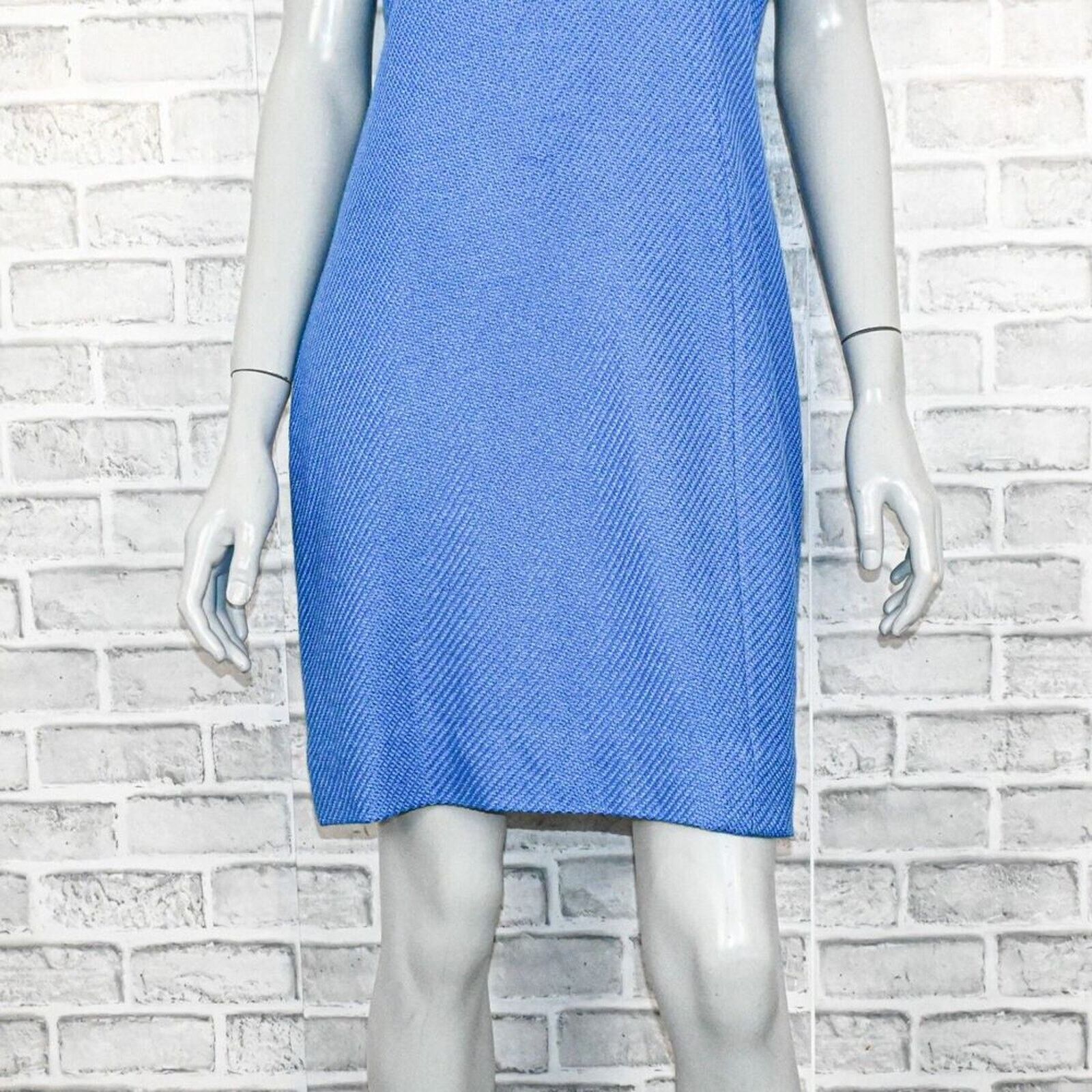 St. John ST. JOHN Ottoman Knit Sheath Dress in Blue size 12 Size XL / US 12-14 / IT 48-50 - 9 Thumbnail