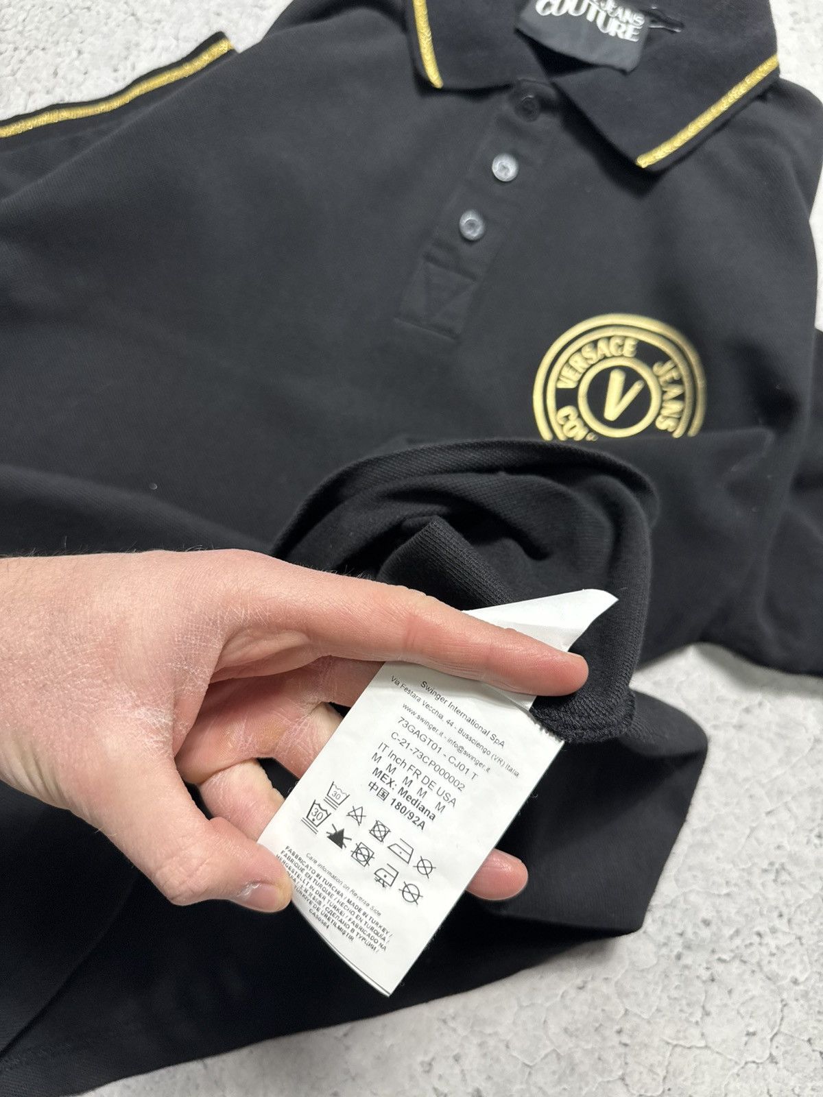 Versace Jeans Couture Versace Jeans Couture Black Luxury Polo Shirt Size M Size US M / EU 48-50 / 2 - 9 Thumbnail