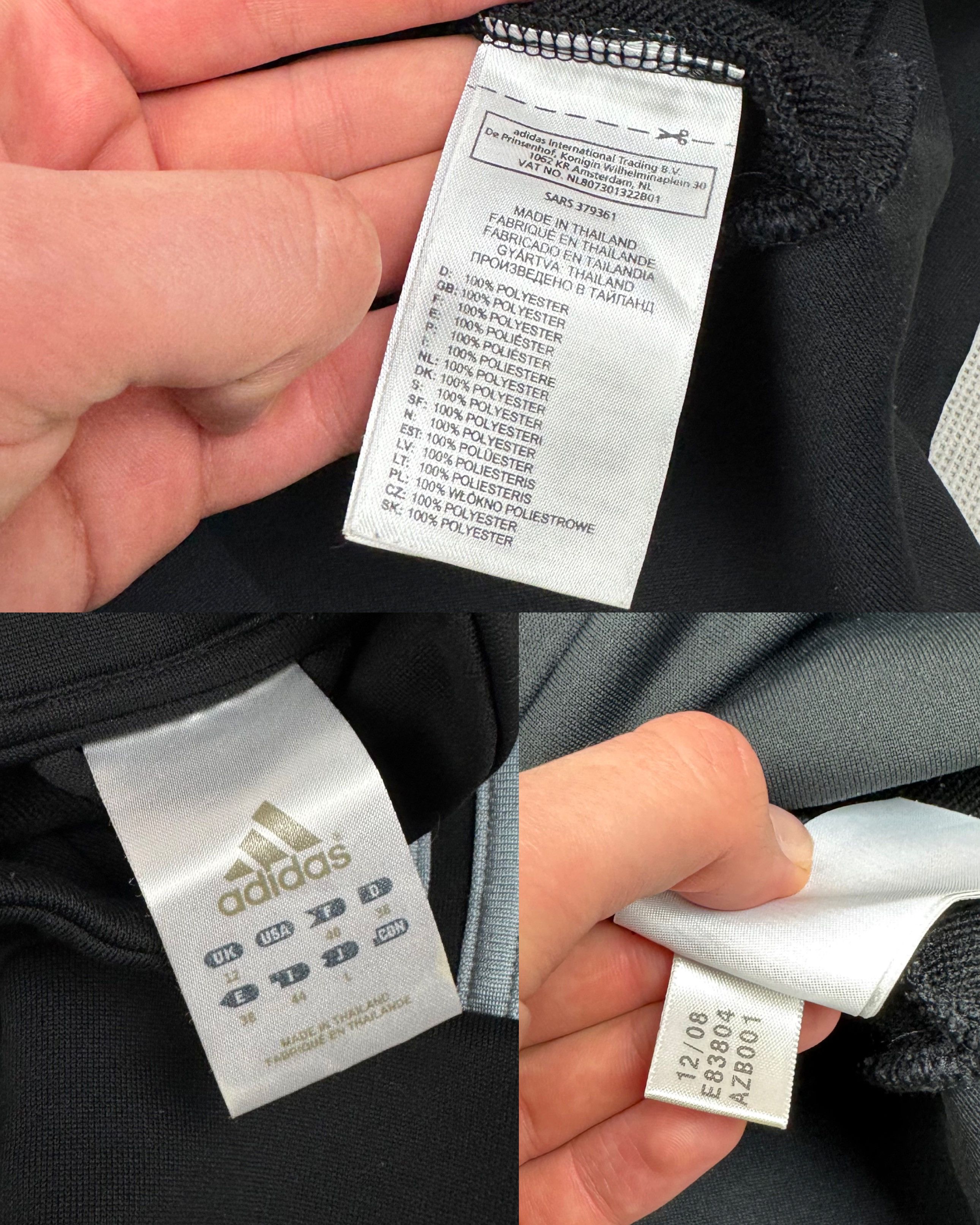 Adidas Adidas Women Black Gray Logo Originals 3-Stripe Track Jacket Size S / US 4 / IT 40 - 2 Thumbnail