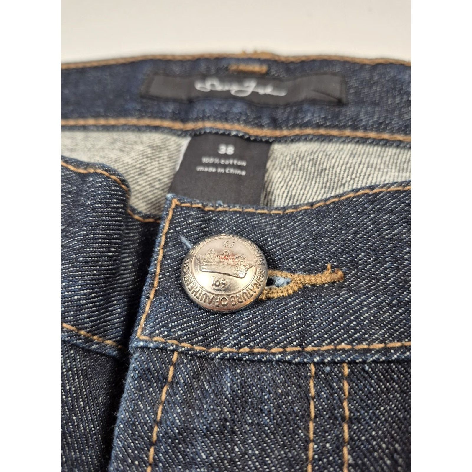 Sean John VTG Sean John Jeans Mens 38 Wide Leg Dark Blue Y2K 5-Pocket Denim Straight Rise High Vintage Clothing Size US 38 / EU 54 - 5 Thumbnail