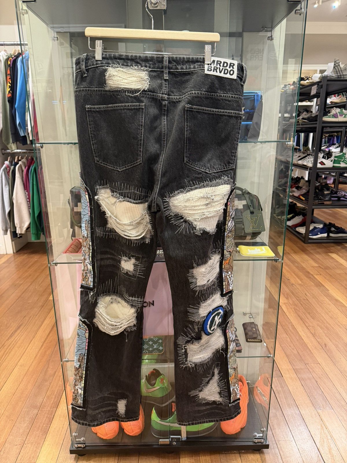 Who Decides War Who Decides War “45 Patch” Black Denim Jeans Size US 38 / EU 54 - 2 Thumbnail