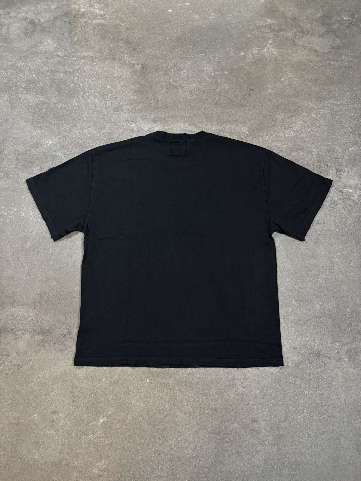 Vintage WARMAN SPREAD LEGS GRAPHIC TEE, WASHED BLACK Size US L / EU 52-54 / 3 - 6 Thumbnail