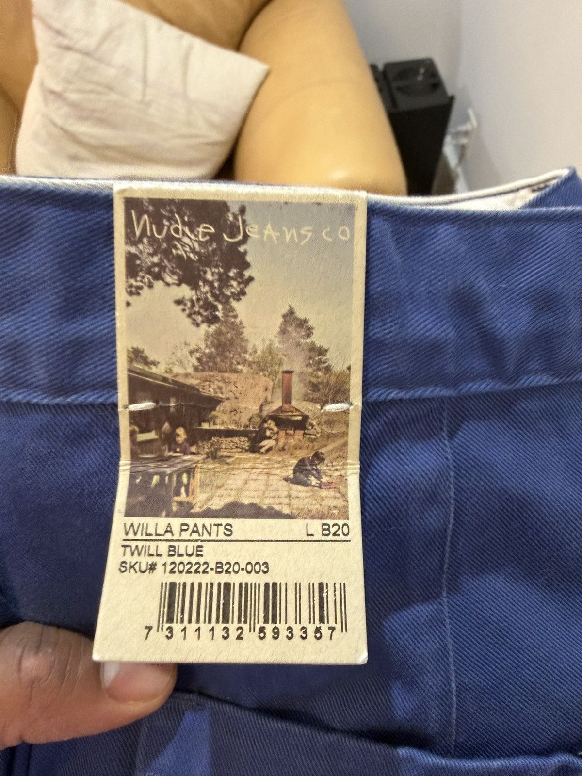 Nudie Jeans Nudie Willa Pants - Twill Blue - Size Large Size 32" / US 10 / IT 46 - 6 Thumbnail