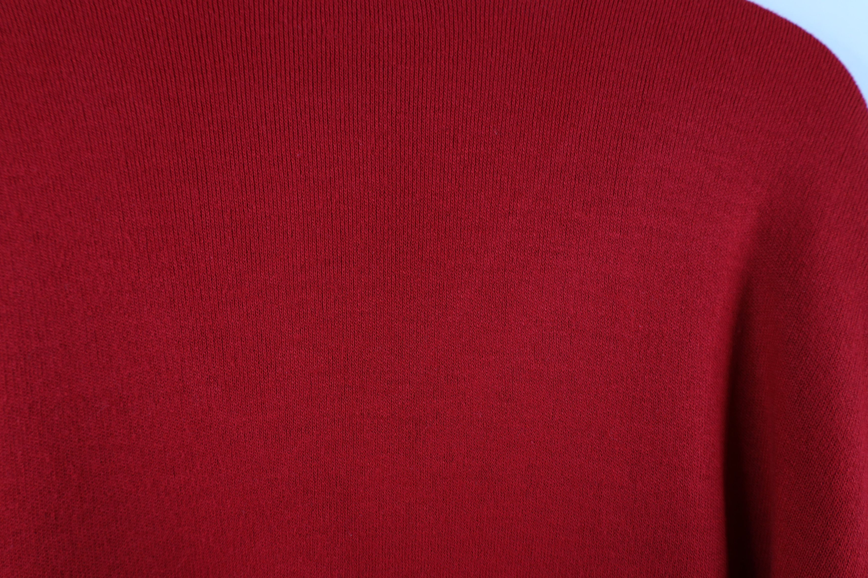 Vintage Vintage 70s Streetwear Blank Knit V-Neck Sweater Red USA Size US M / EU 48-50 / 2 - 8 Thumbnail