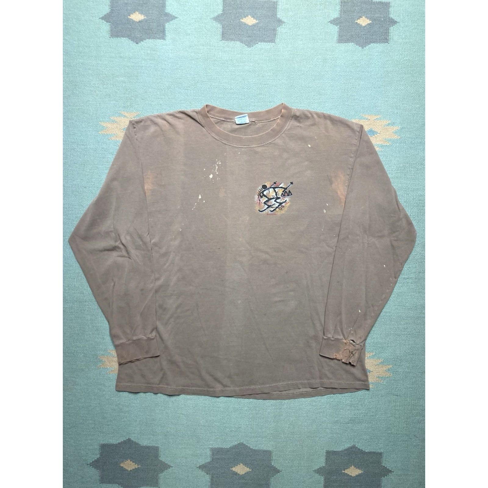 Vintage VINTAGE Crazy Shirts T-Shirt Long Sleeve USA Beige XL Men Size US XL / EU 56 / 4 - 7 Thumbnail