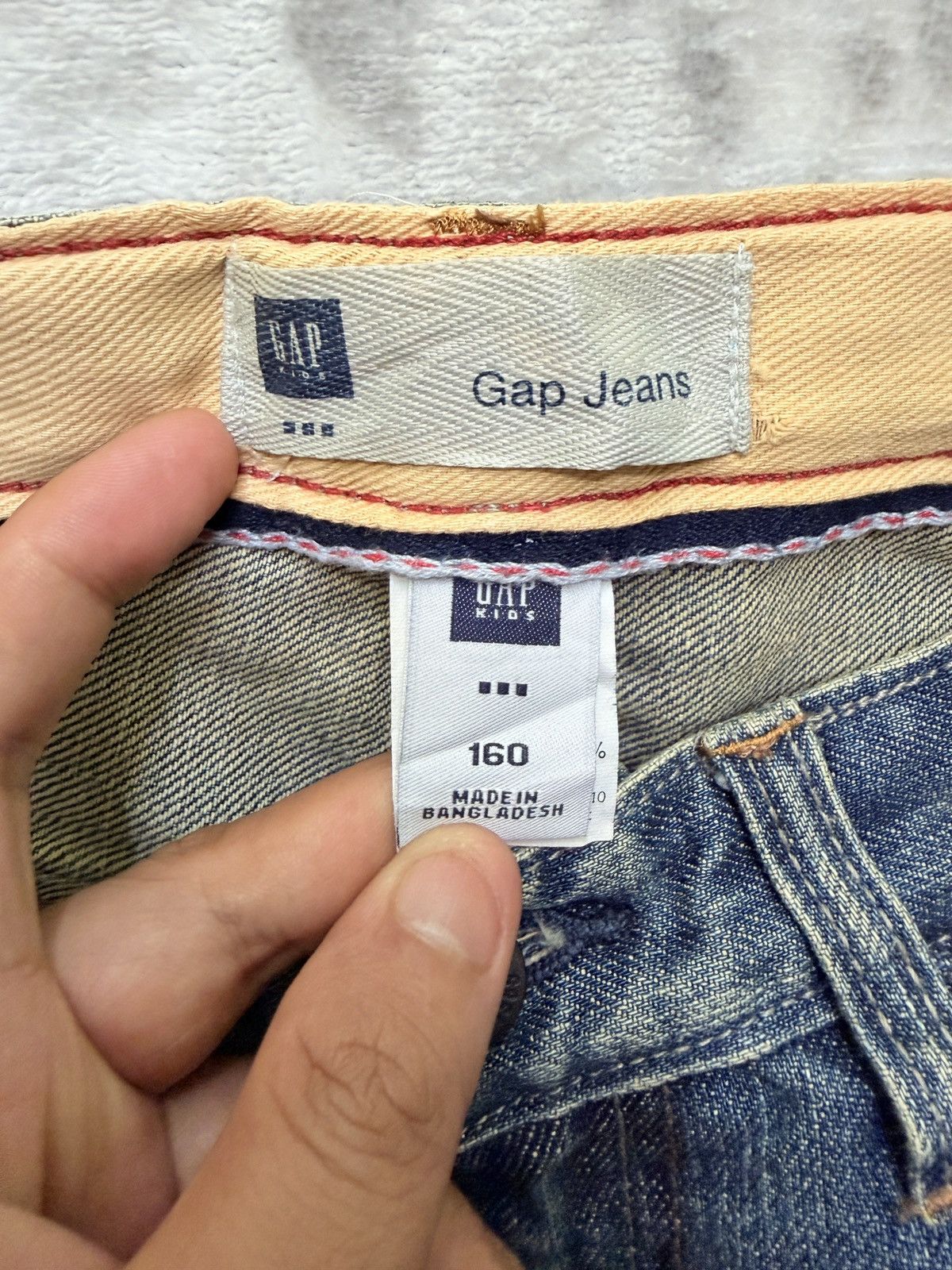 Gap Vintage GAP Kids Double Knee Carpenter Denim Jeans Size US 27 - 14 Thumbnail