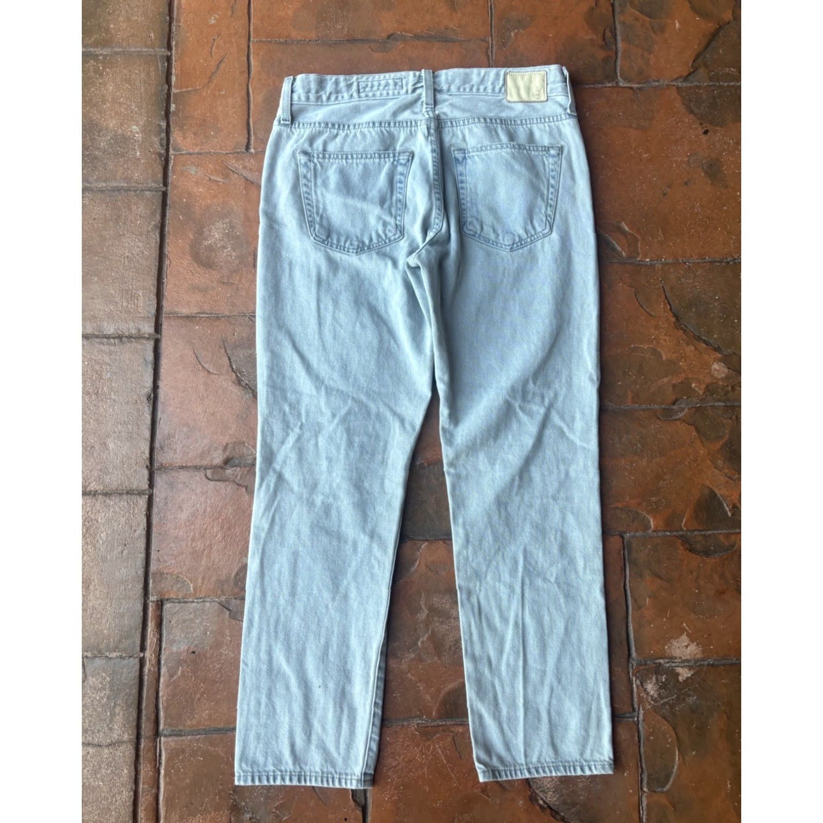 Vintage VINTAGE? Adriano Goldschmied Ex-Boyfriend Lucky Slim Jeans Womens 27R Distressed Blue Jeans 5-Pocket Design Boys? Size 27" / US 4 / IT 40 - 2 Thumbnail